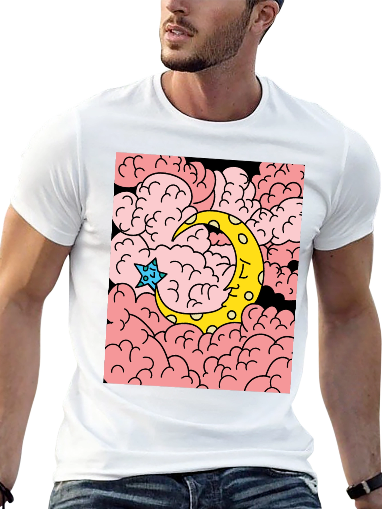Celestial Dreams T-Shirt: Moon and Star Graphic Tee