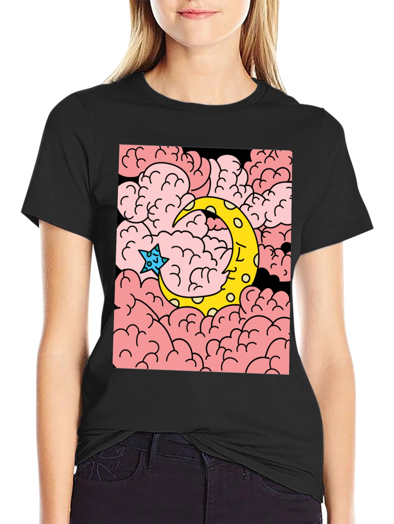Celestial Dreams T-Shirt: Moon and Star Graphic Tee