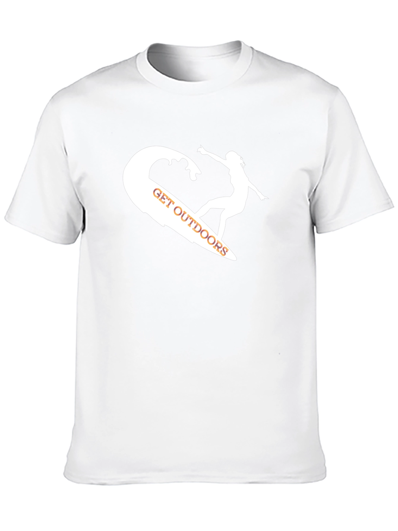 Surfing Outdoors Graphic Tee - Black Casual T-Shirt
