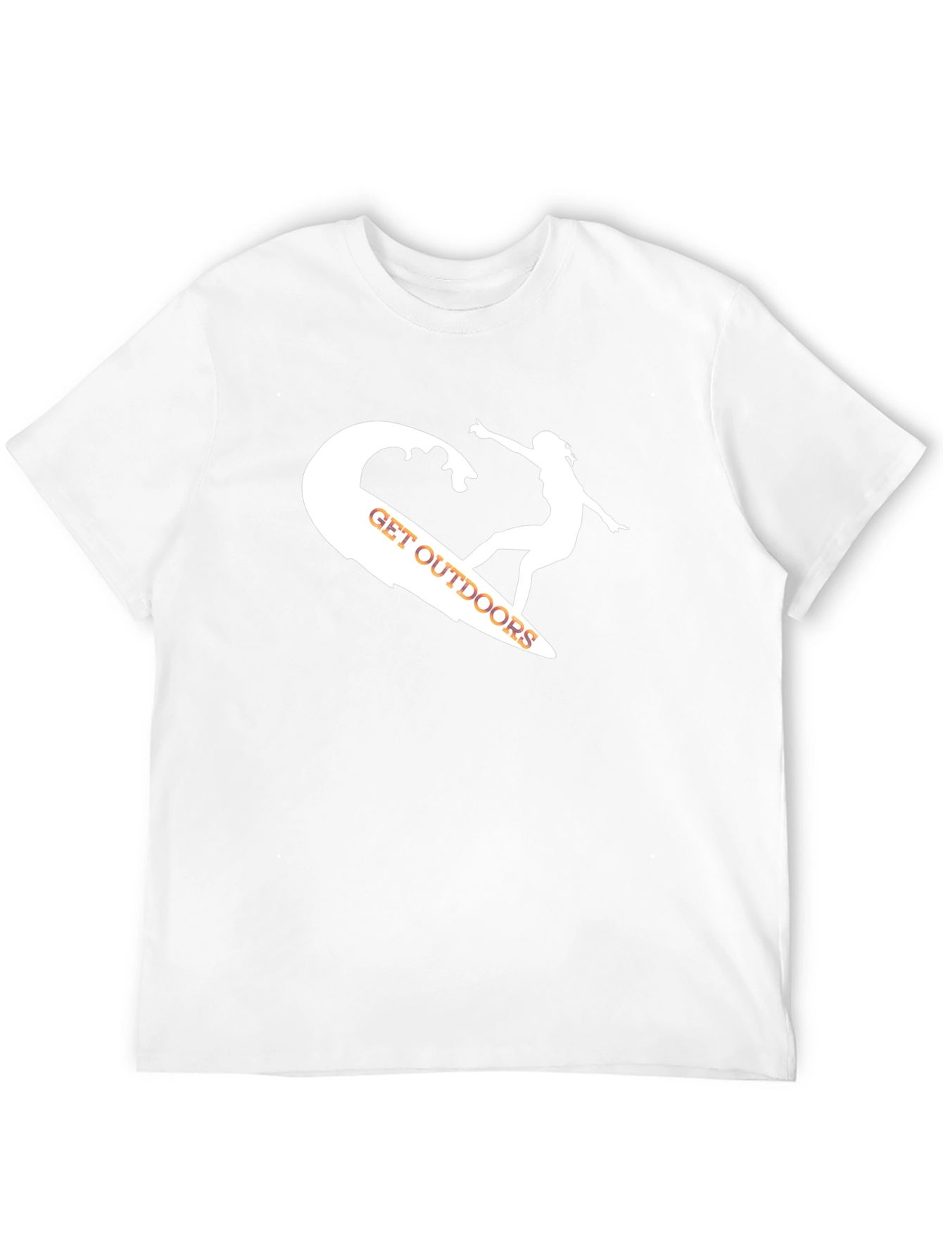 Surfing Outdoors Graphic Tee - Black Casual T-Shirt