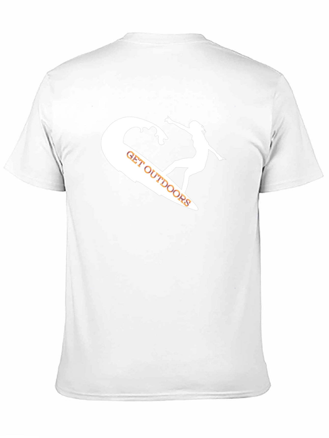 Surfing Outdoors Graphic Tee - Black Casual T-Shirt