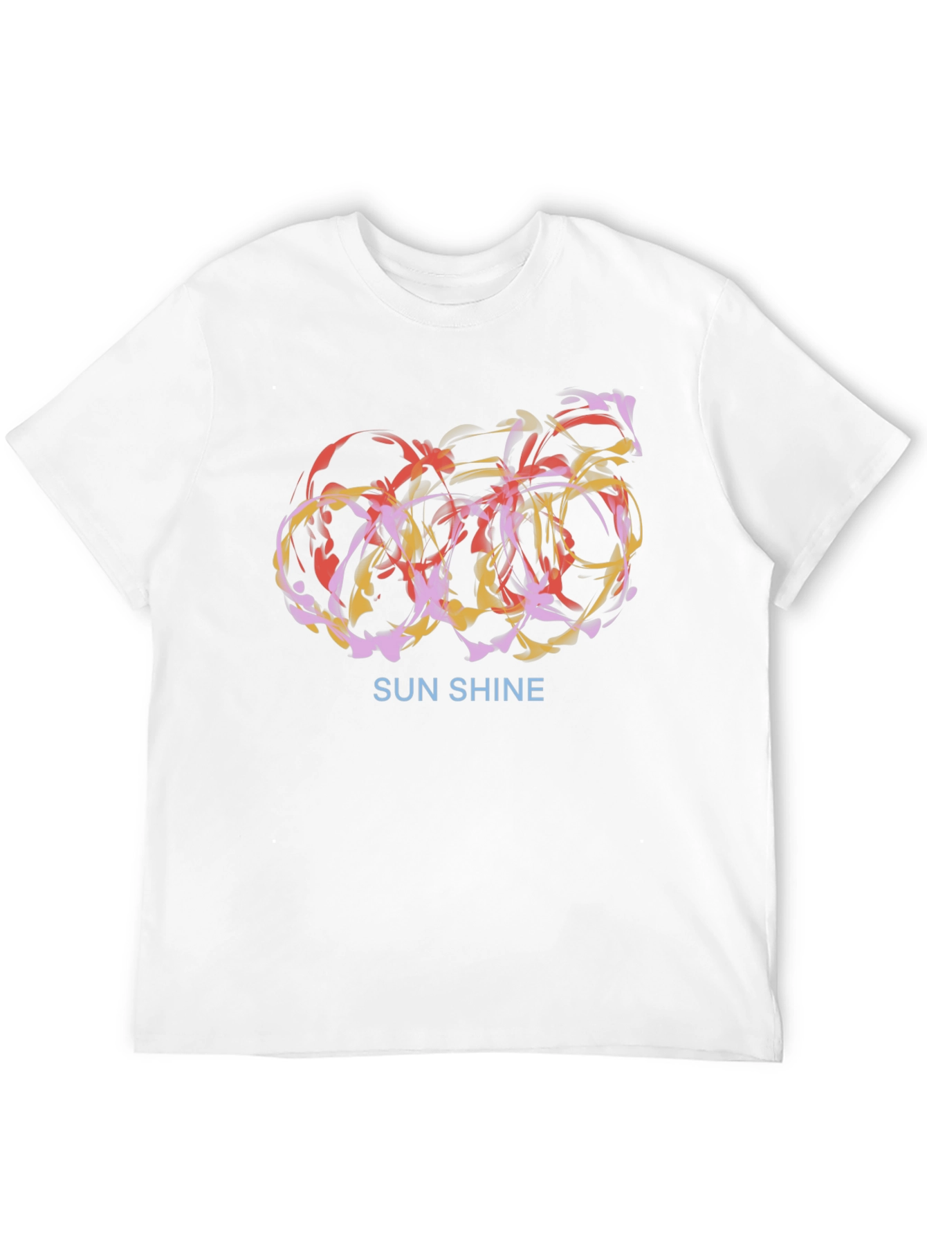 Abstract Sunshine Graphic Black T-Shirt