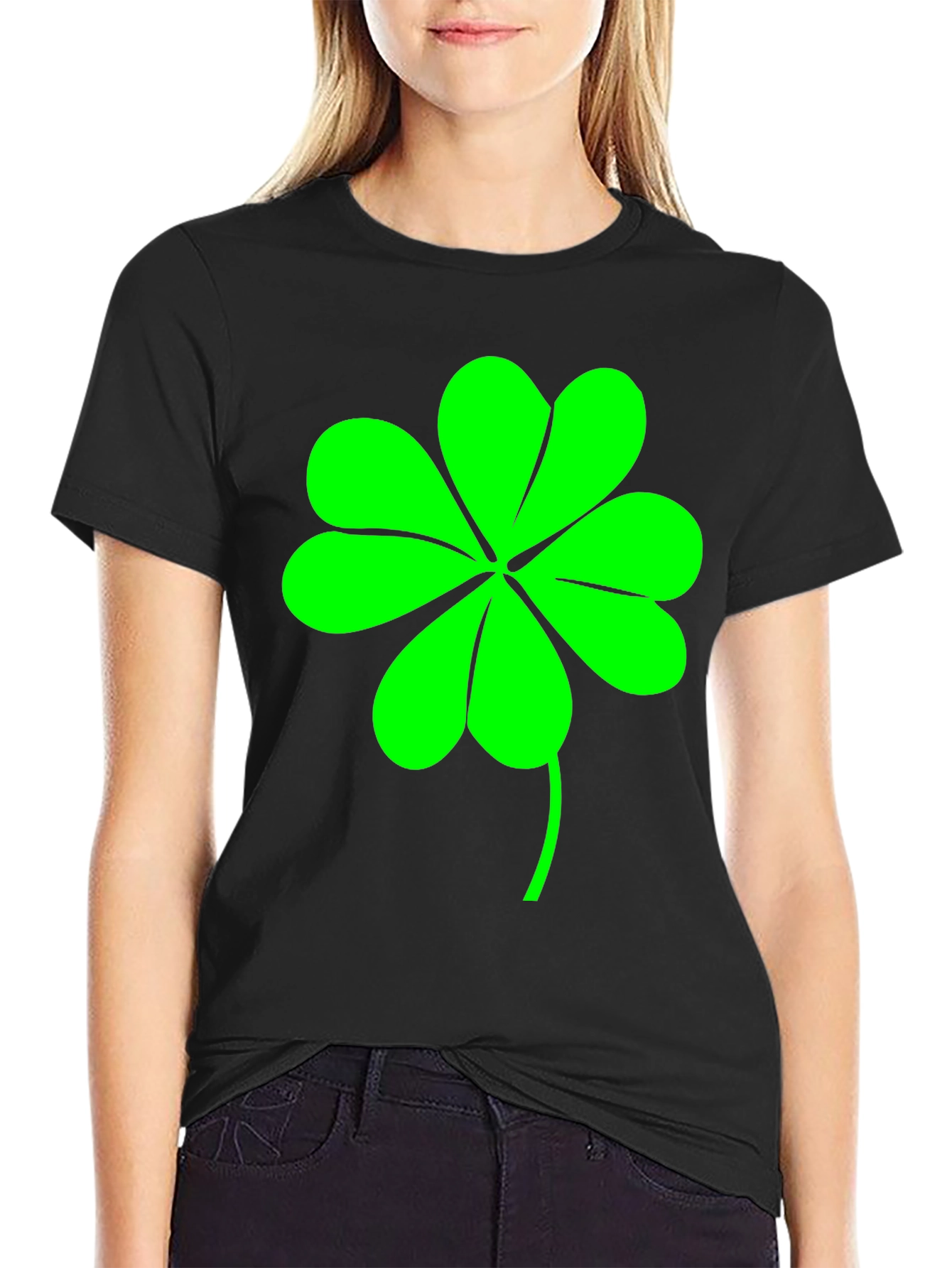 Lucky Clover Graphic Tee - Mens Black T-Shirt