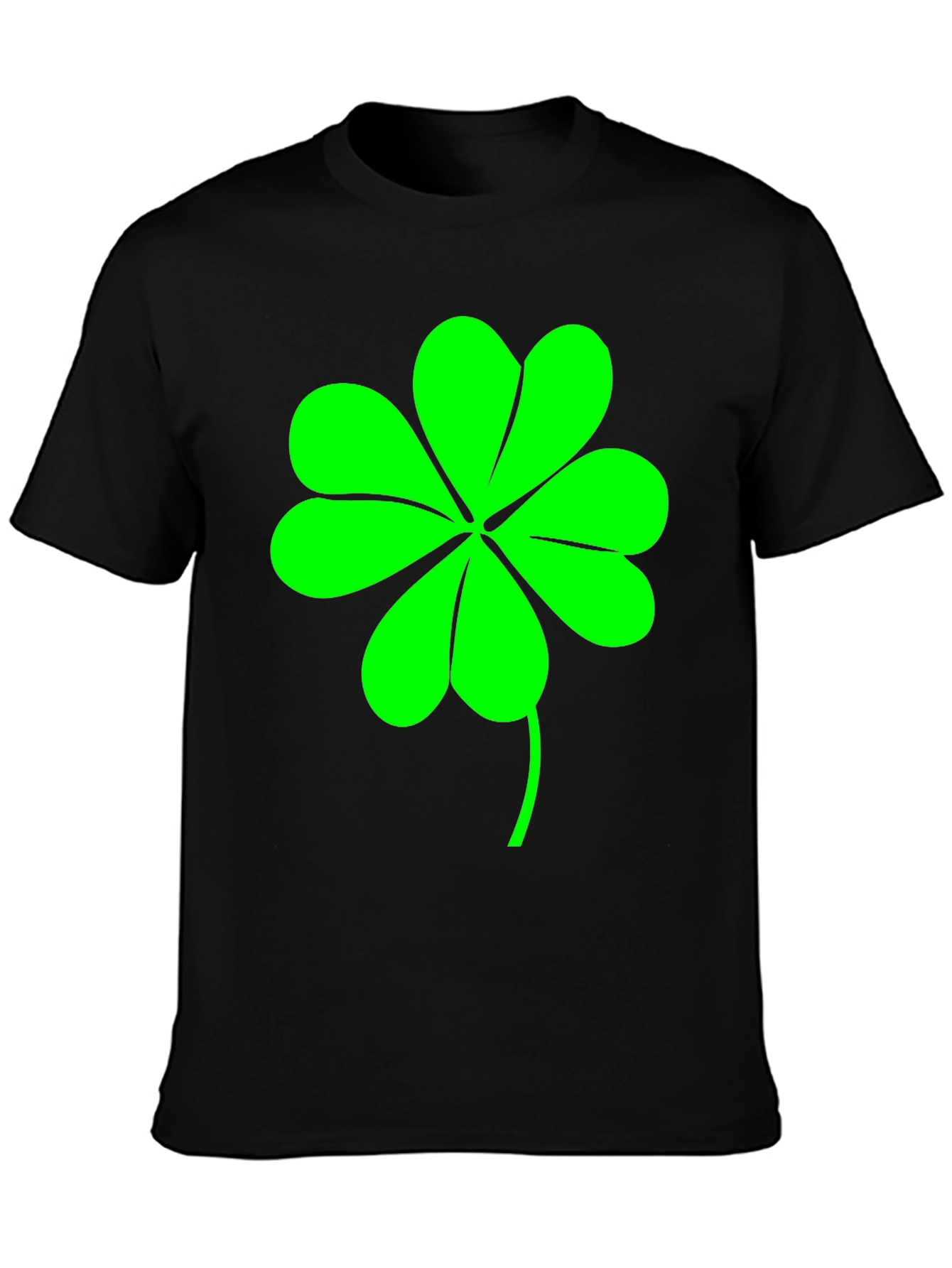 Lucky Clover Graphic Tee - Mens Black T-Shirt