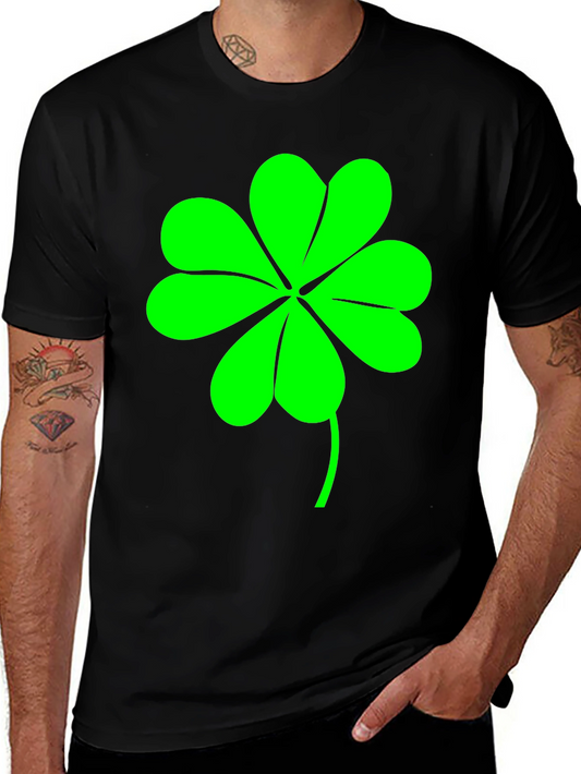 Lucky Clover Graphic Tee - Mens Black T-Shirt