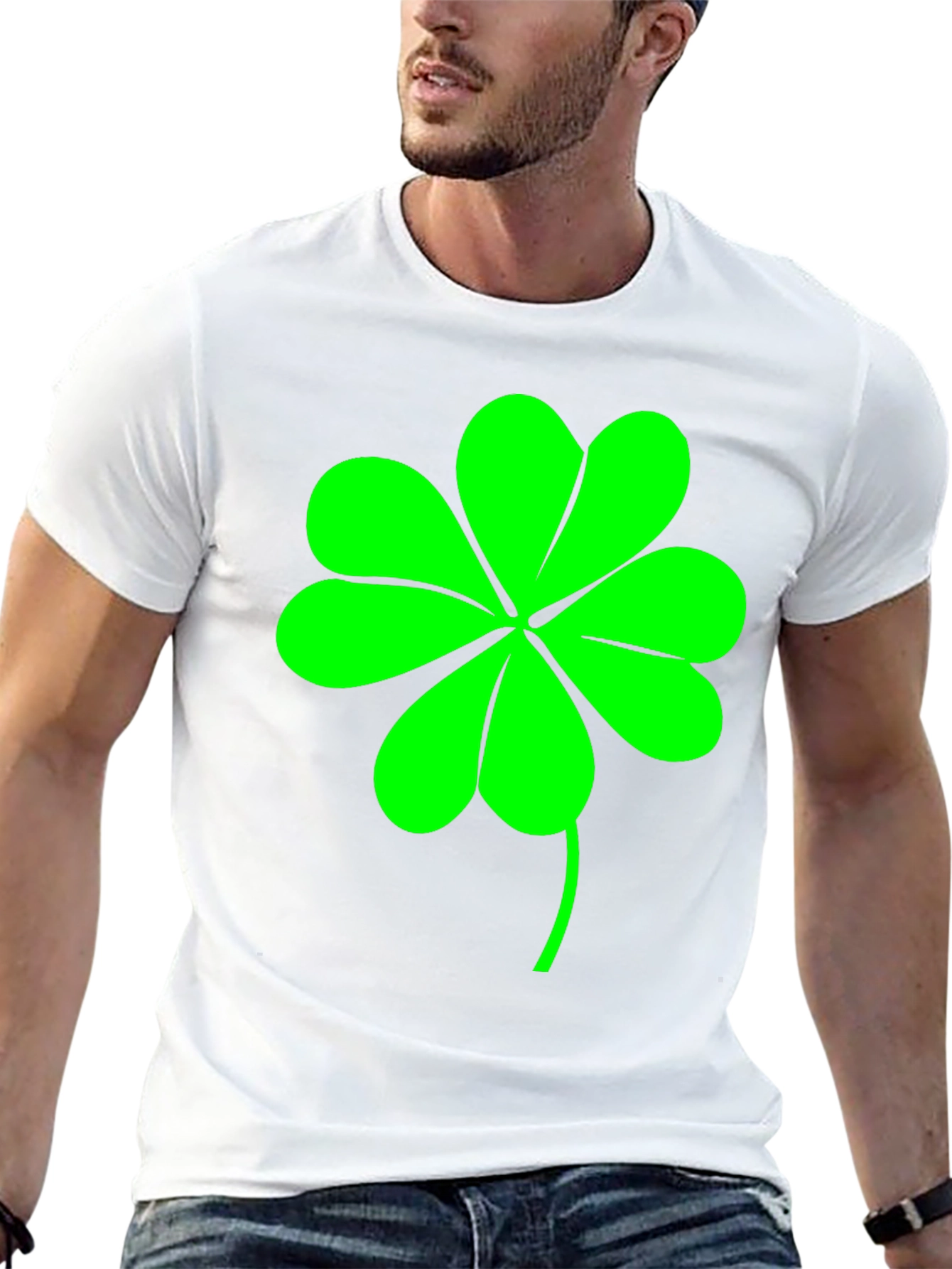 Lucky Clover Graphic Tee - Mens Black T-Shirt