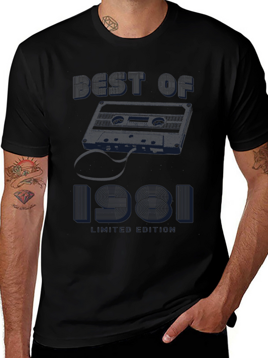 Best of 1981 Cassette Tape Limited Edition Black T-Shirt