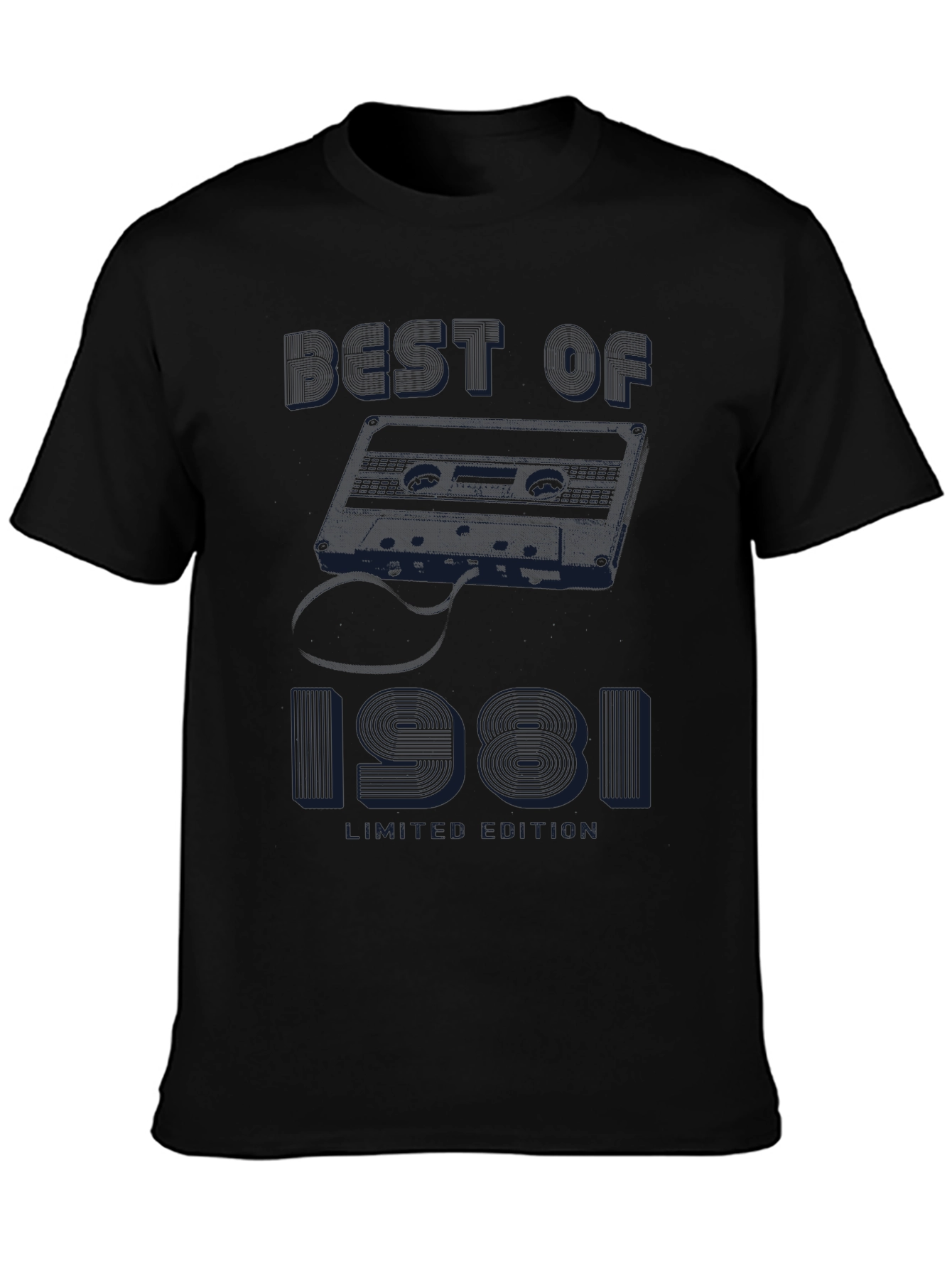 Best of 1981 Cassette Tape Limited Edition Black T-Shirt