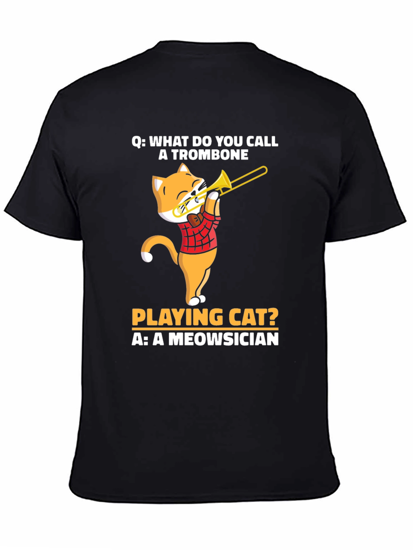 Meowsician Trombone Cat T-Shirt