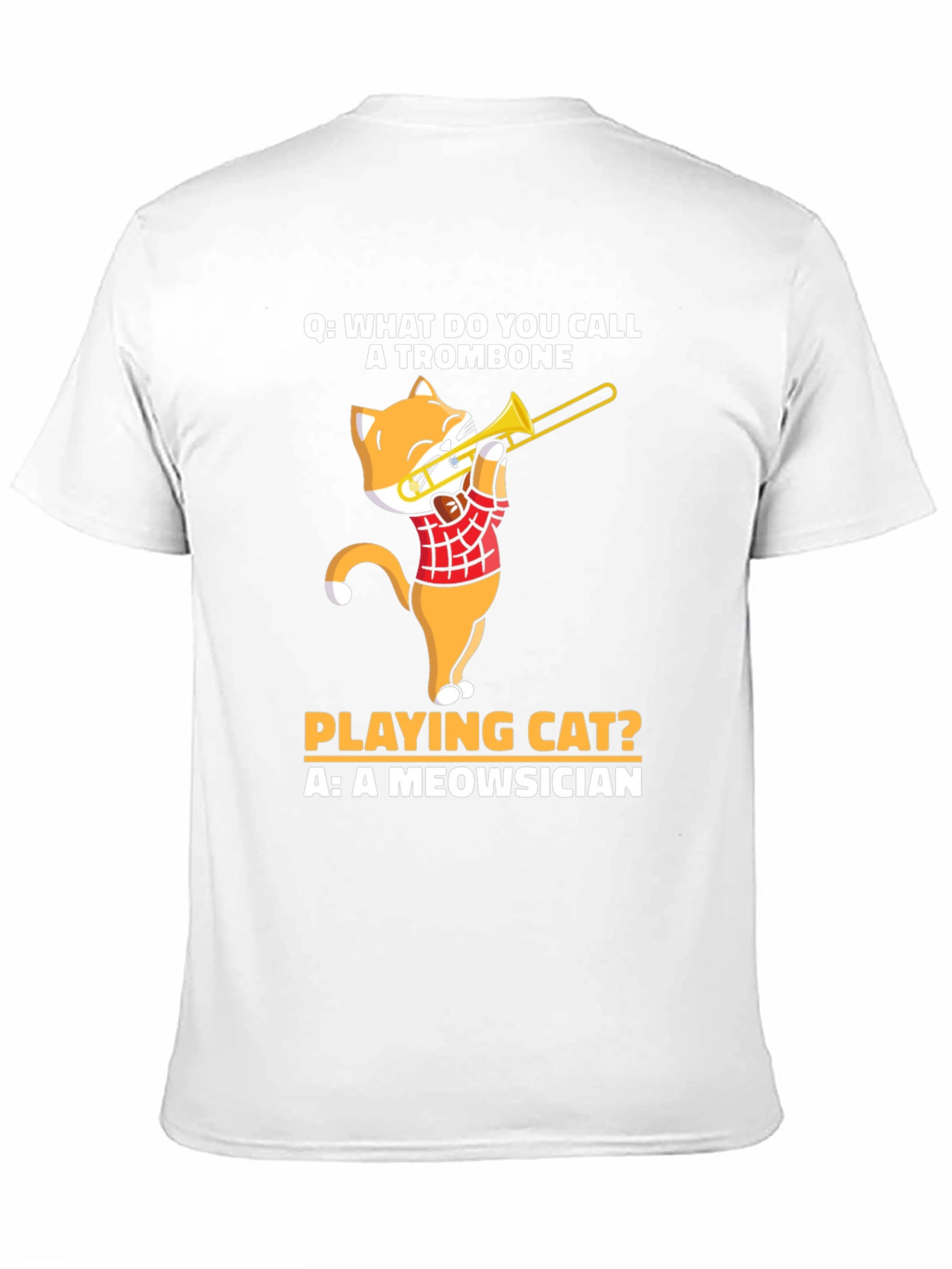 Meowsician Trombone Cat T-Shirt