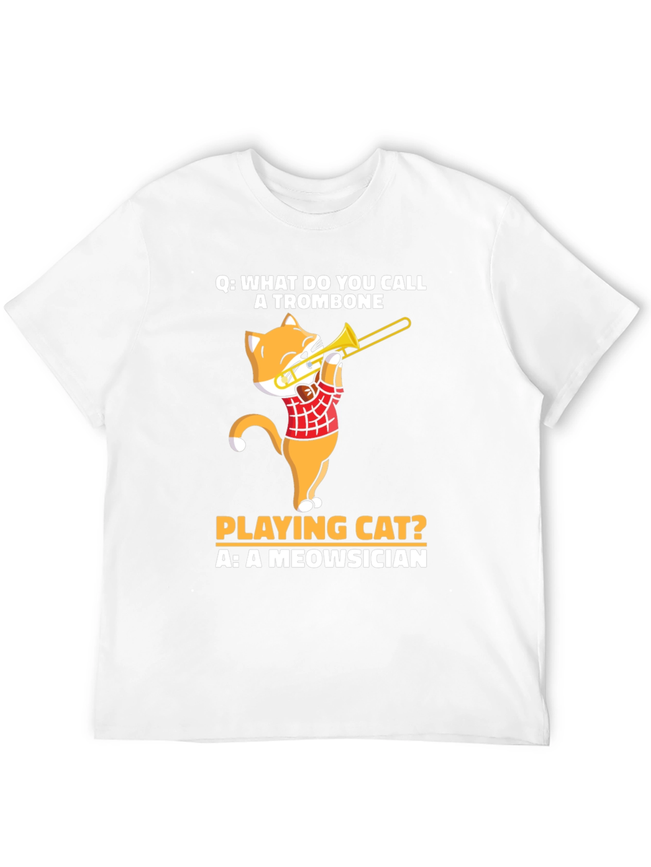 Meowsician Trombone Cat T-Shirt