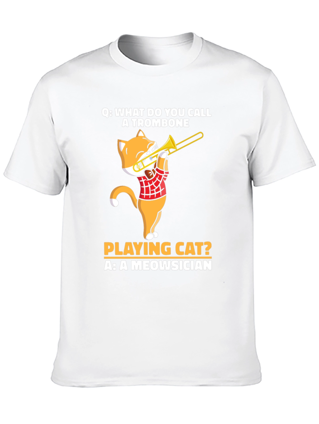 Meowsician Trombone Cat T-Shirt