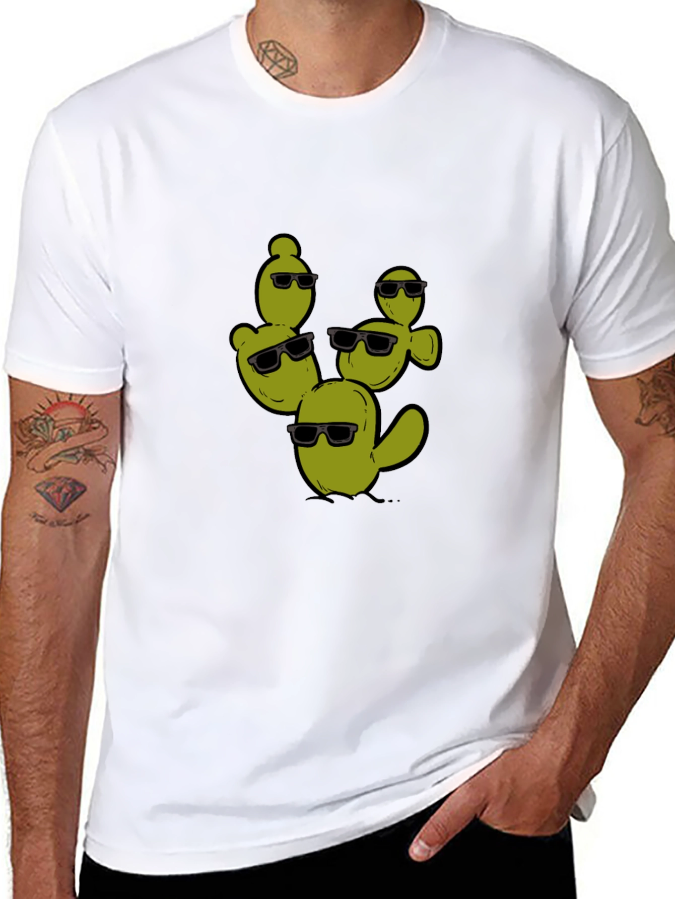 Cool Cactus Crew Black T-Shirt