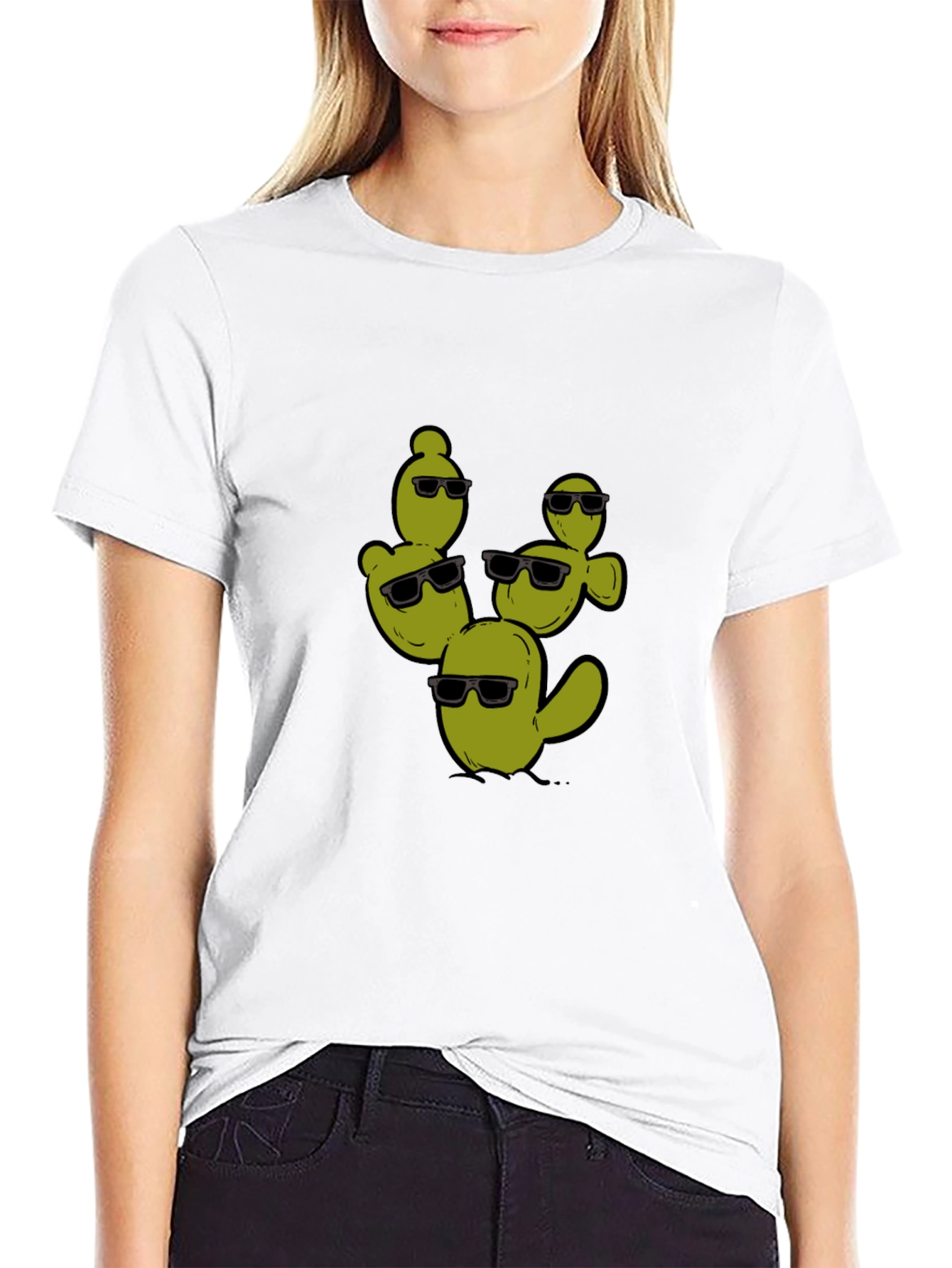 Cool Cactus Crew Black T-Shirt
