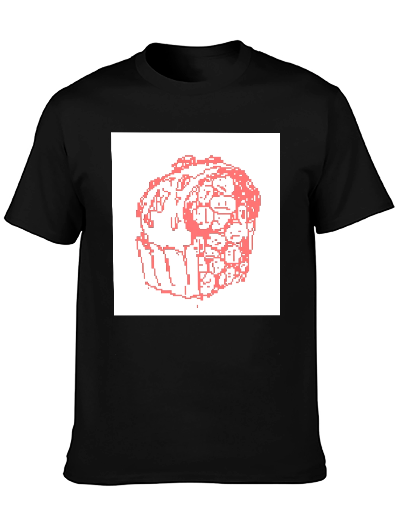 Pixelated Faces T-Shirt - Unique Graphic Tee