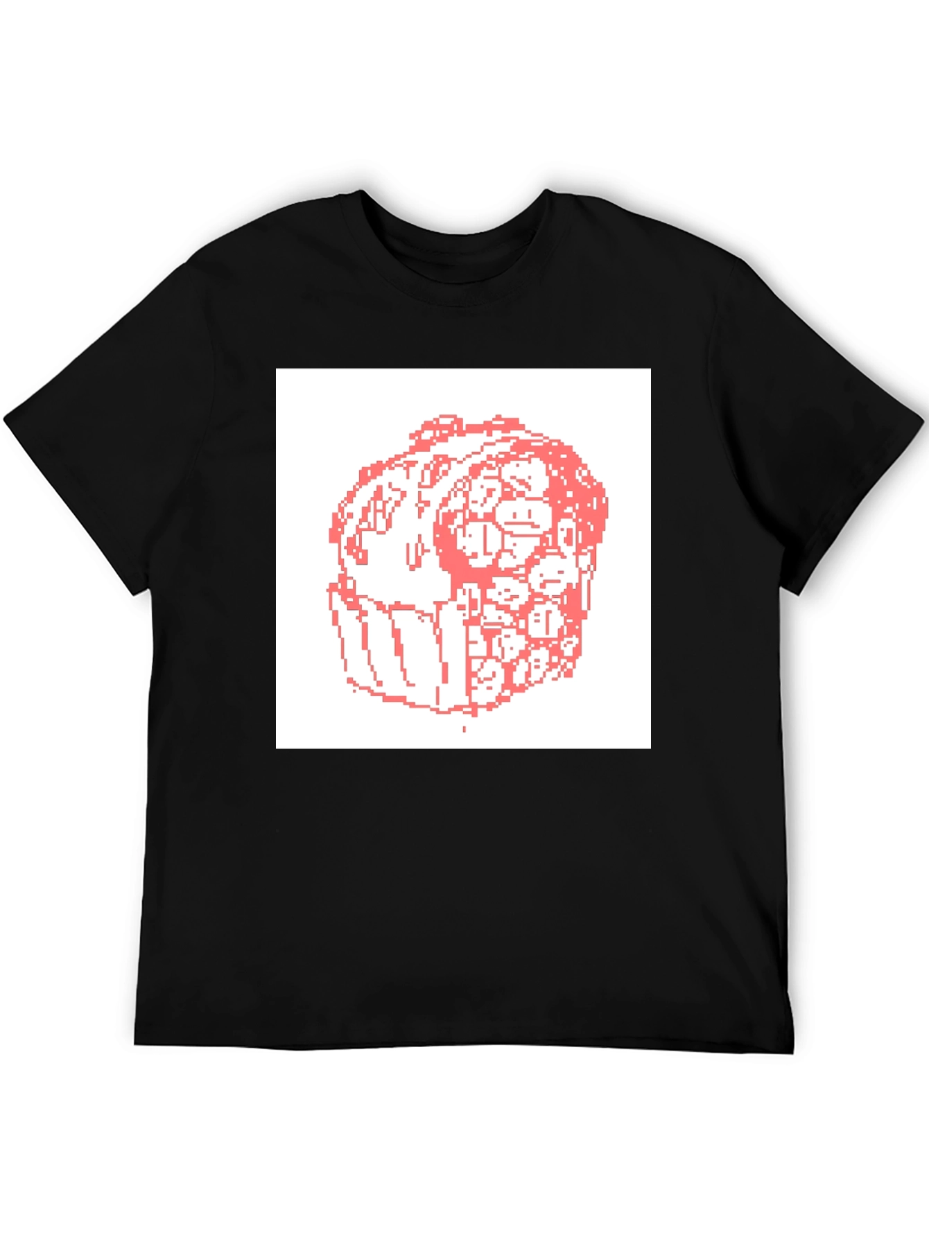 Pixelated Faces T-Shirt - Unique Graphic Tee