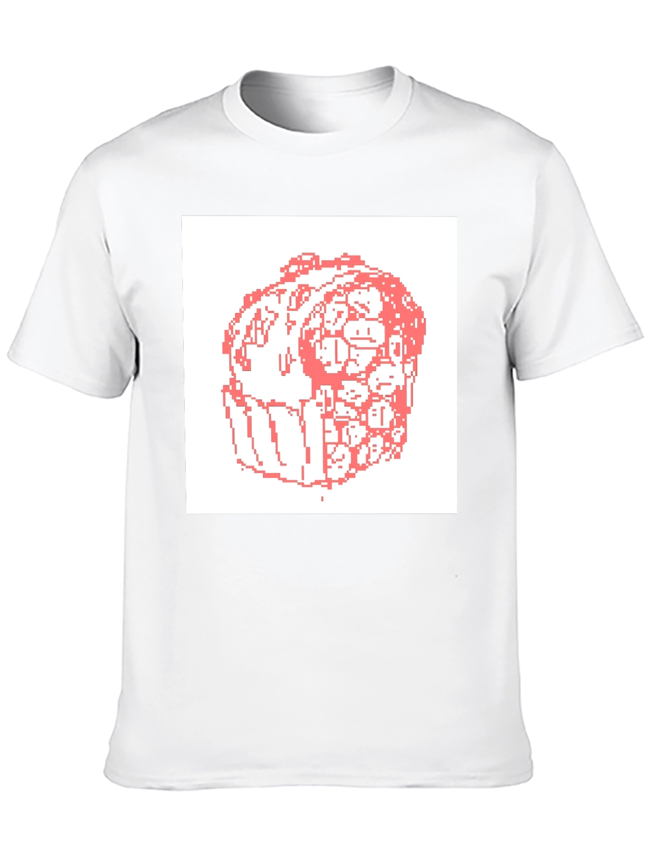 Pixelated Faces T-Shirt - Unique Graphic Tee