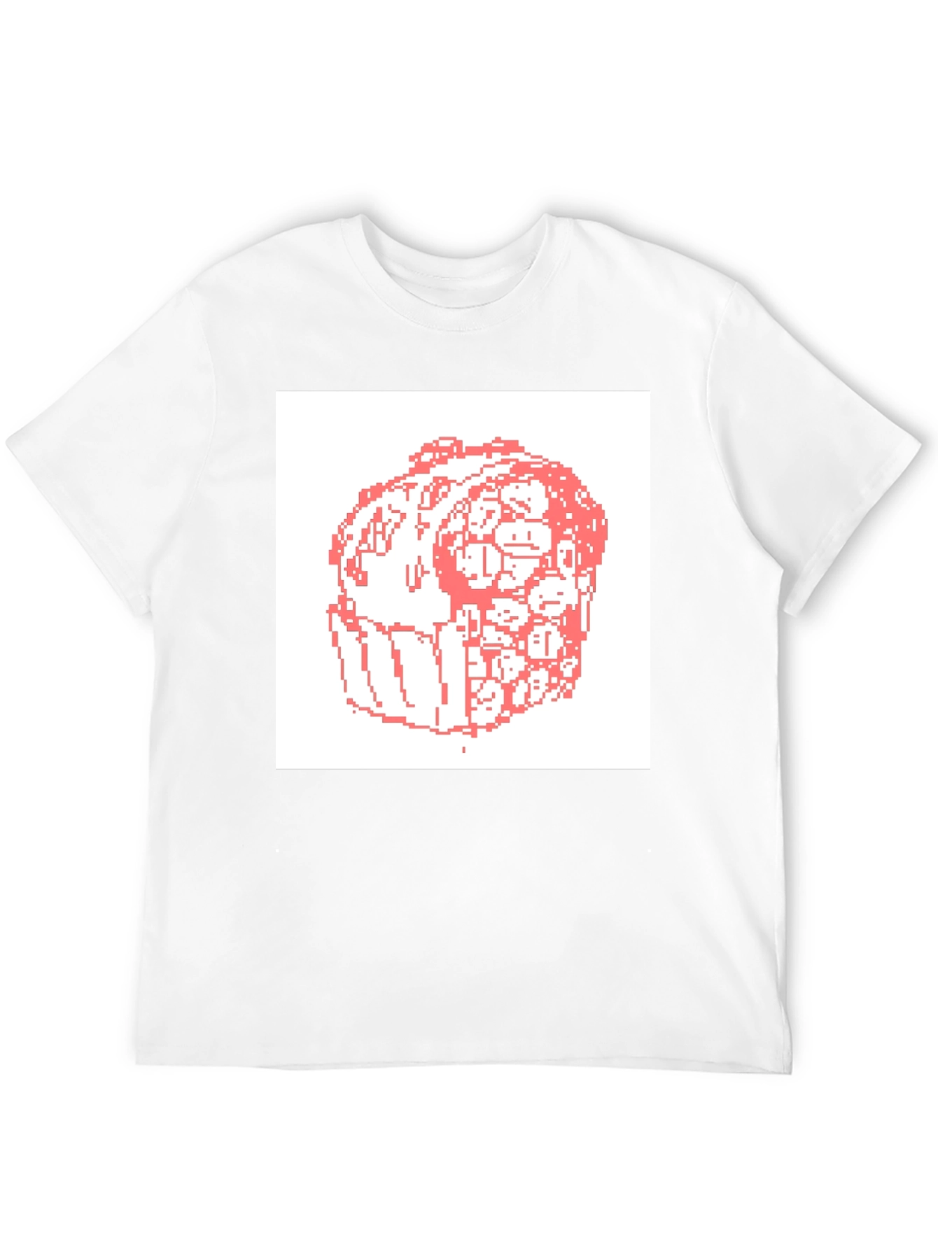 Pixelated Faces T-Shirt - Unique Graphic Tee