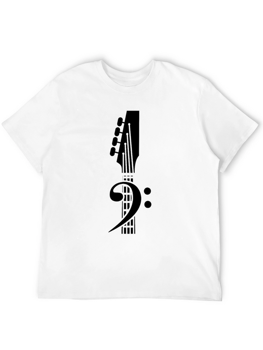 Bass Clef Guitar Neck T-Shirt - Music Lover Tee