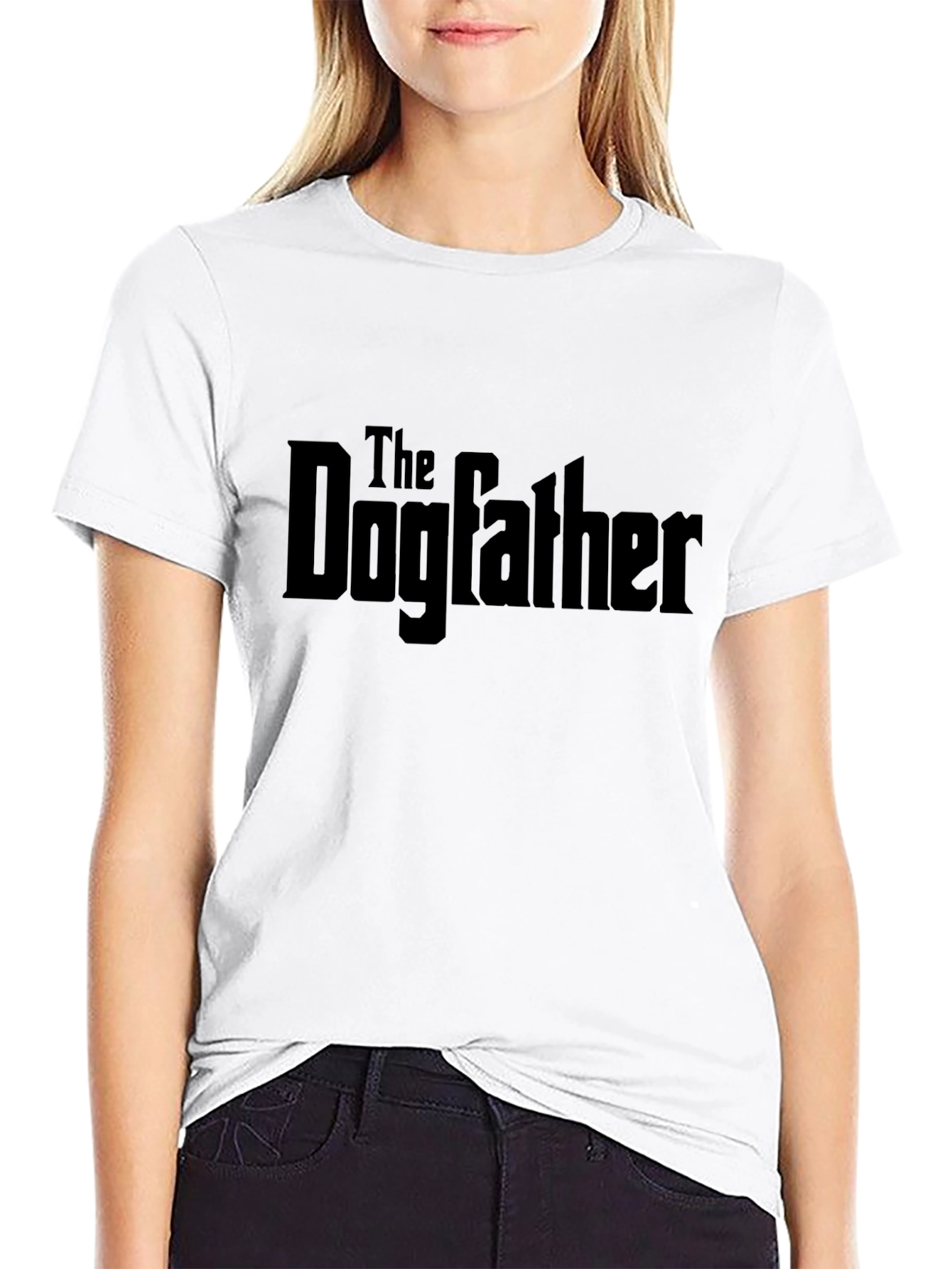 The Dogfather Graphic Tee - Black Cotton Blend