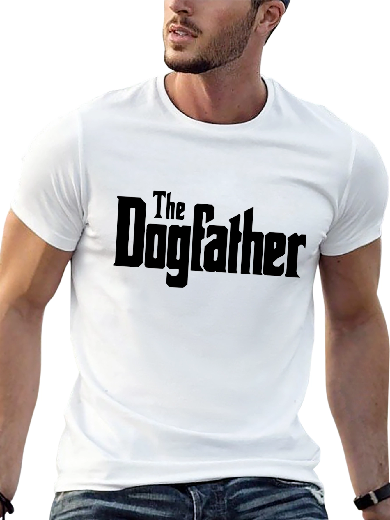 The Dogfather Graphic Tee - Black Cotton Blend