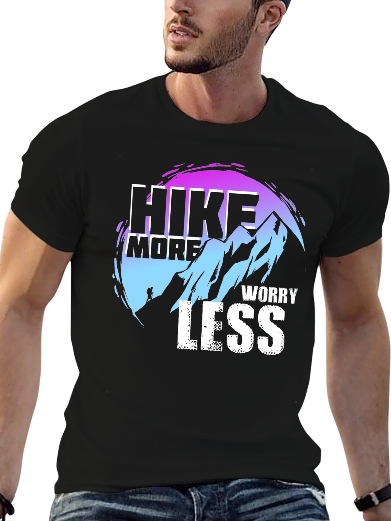 Hike More Worry Less Graphic T-Shirt