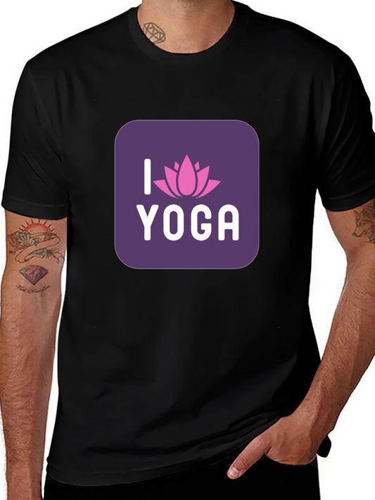 I Love Yoga Black T-Shirt