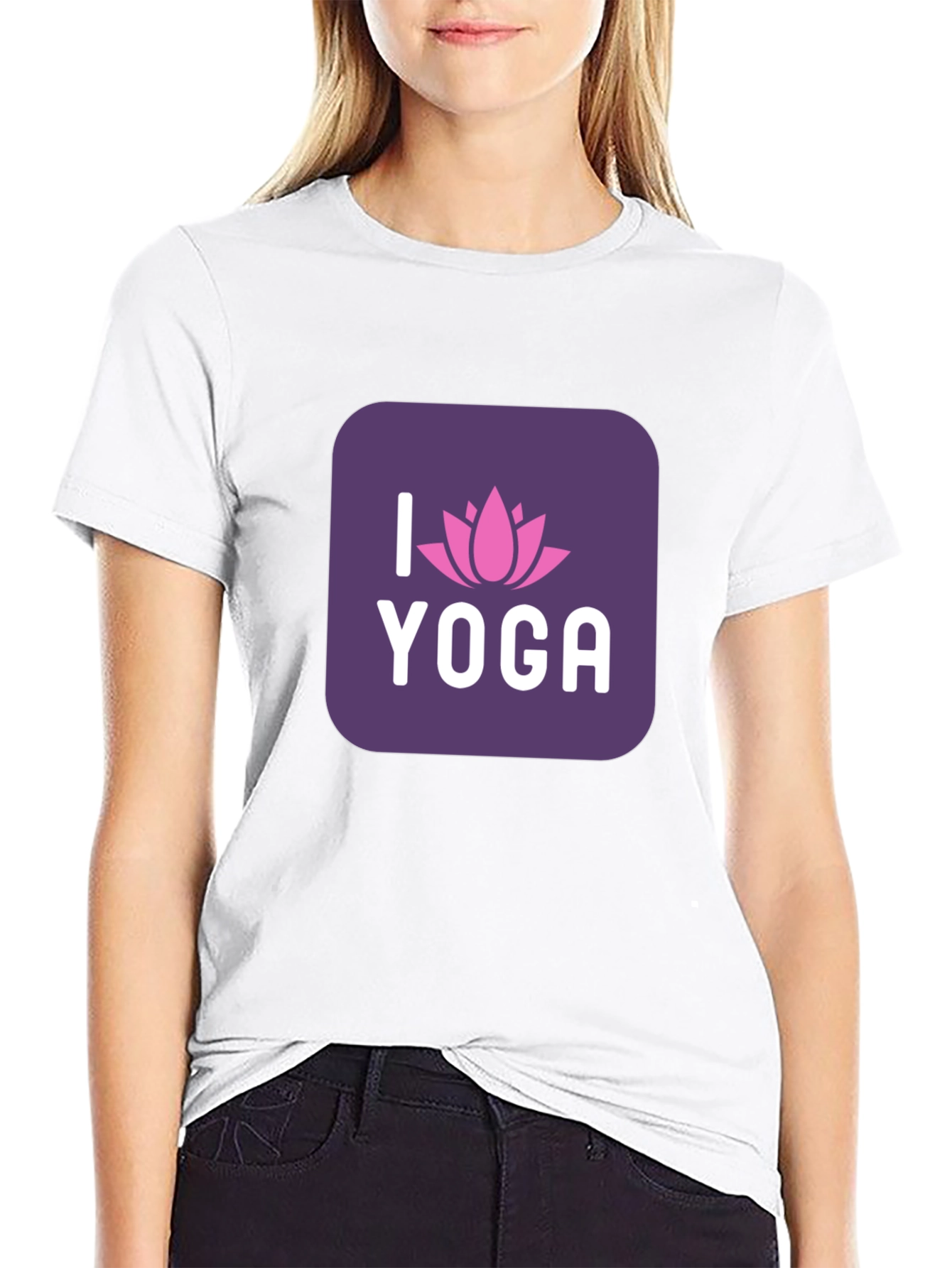 I Love Yoga Black T-Shirt