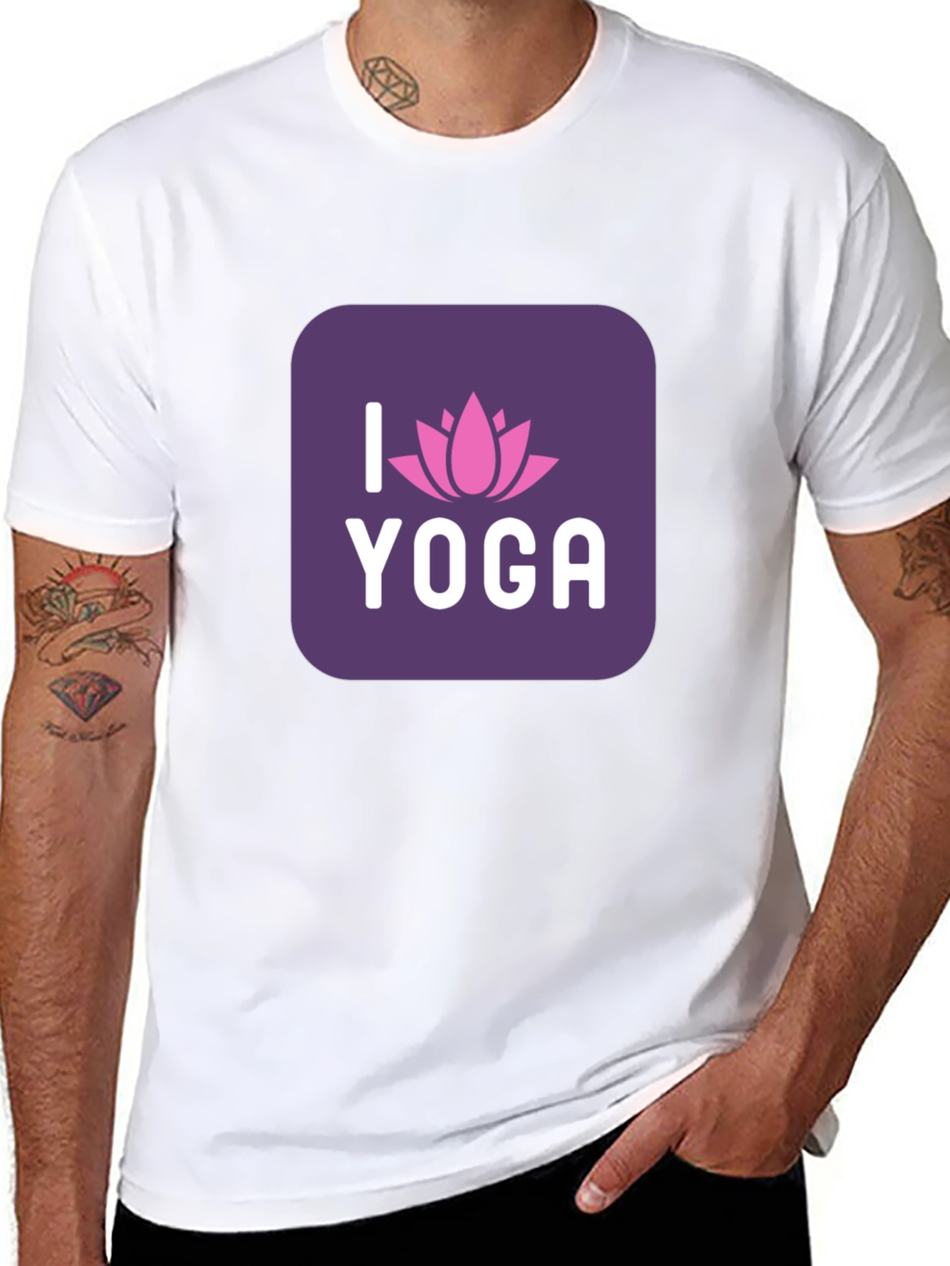 I Love Yoga Black T-Shirt