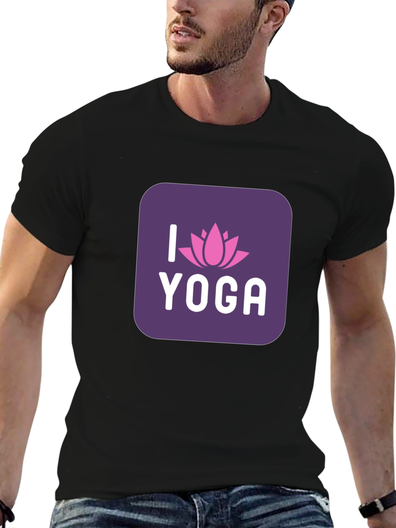 I Love Yoga Black T-Shirt