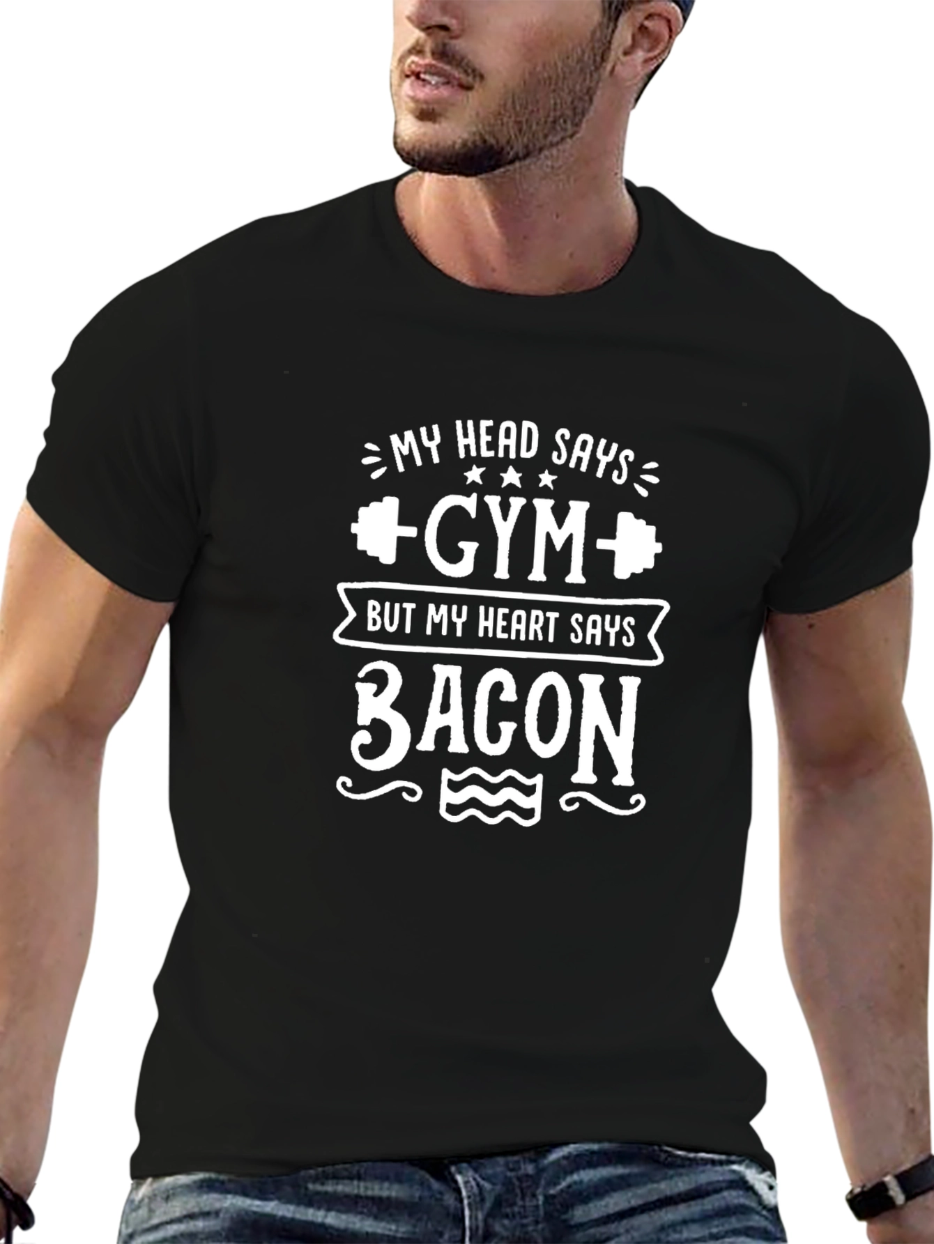 Funny Gym vs Bacon T-Shirt