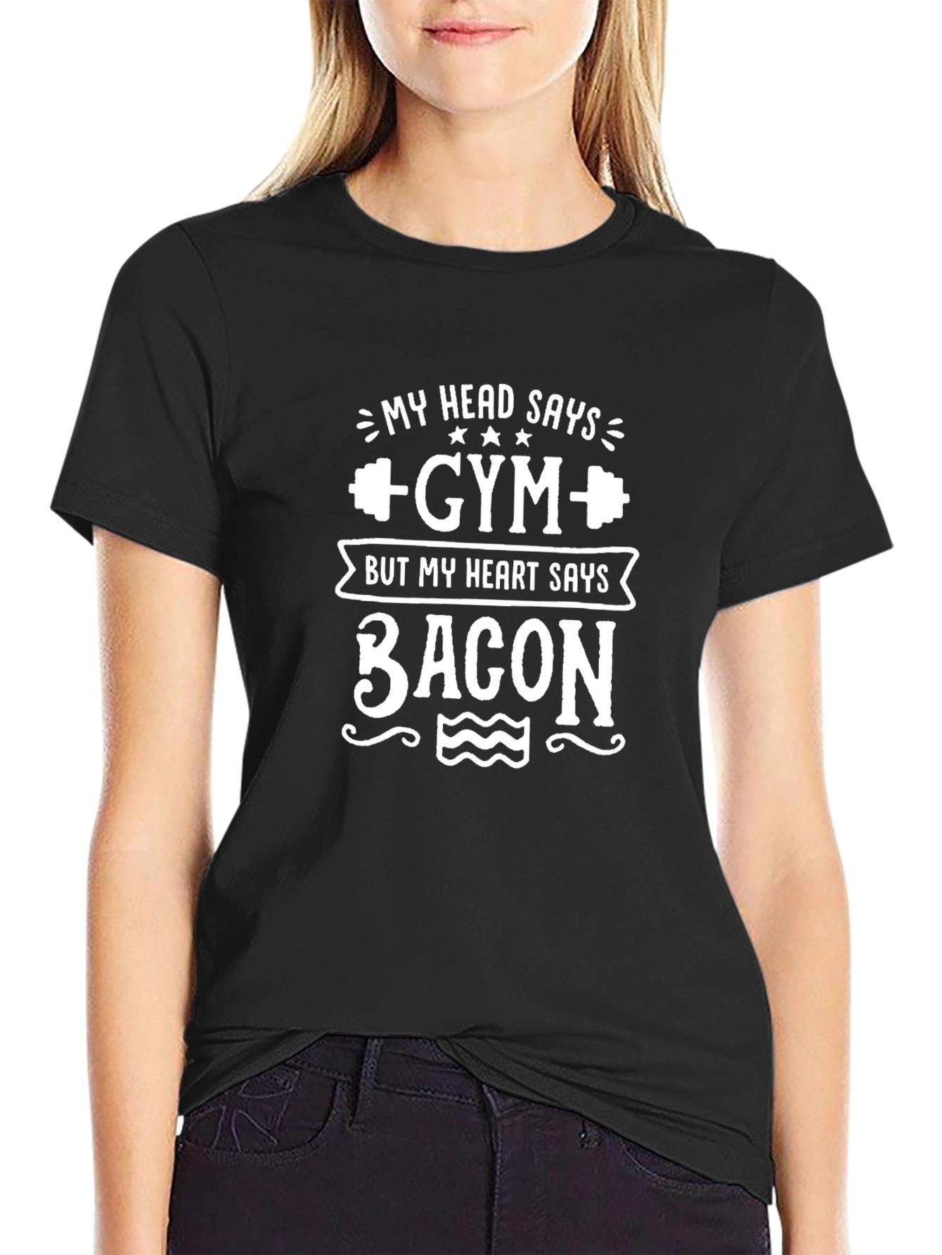 Funny Gym vs Bacon T-Shirt
