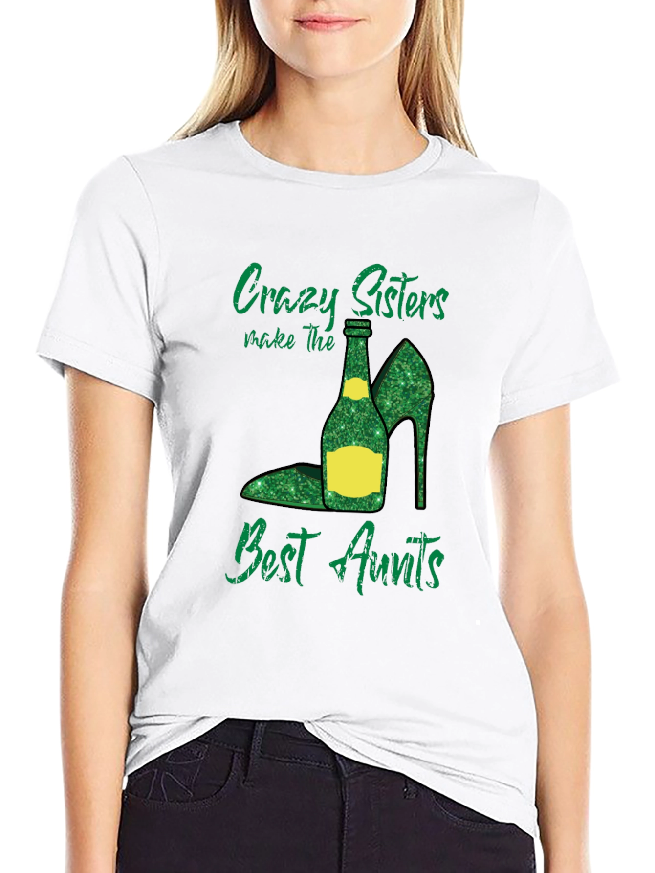 Crazy Sisters Best Aunts Black T-Shirt