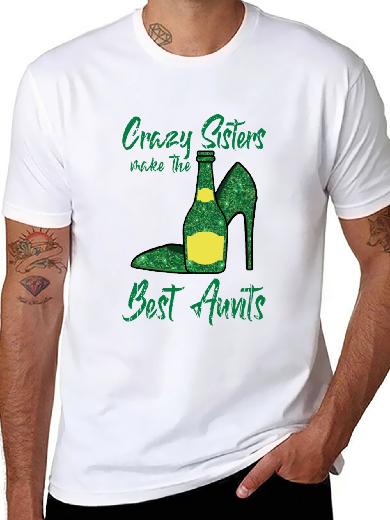 Crazy Sisters Best Aunts Black T-Shirt