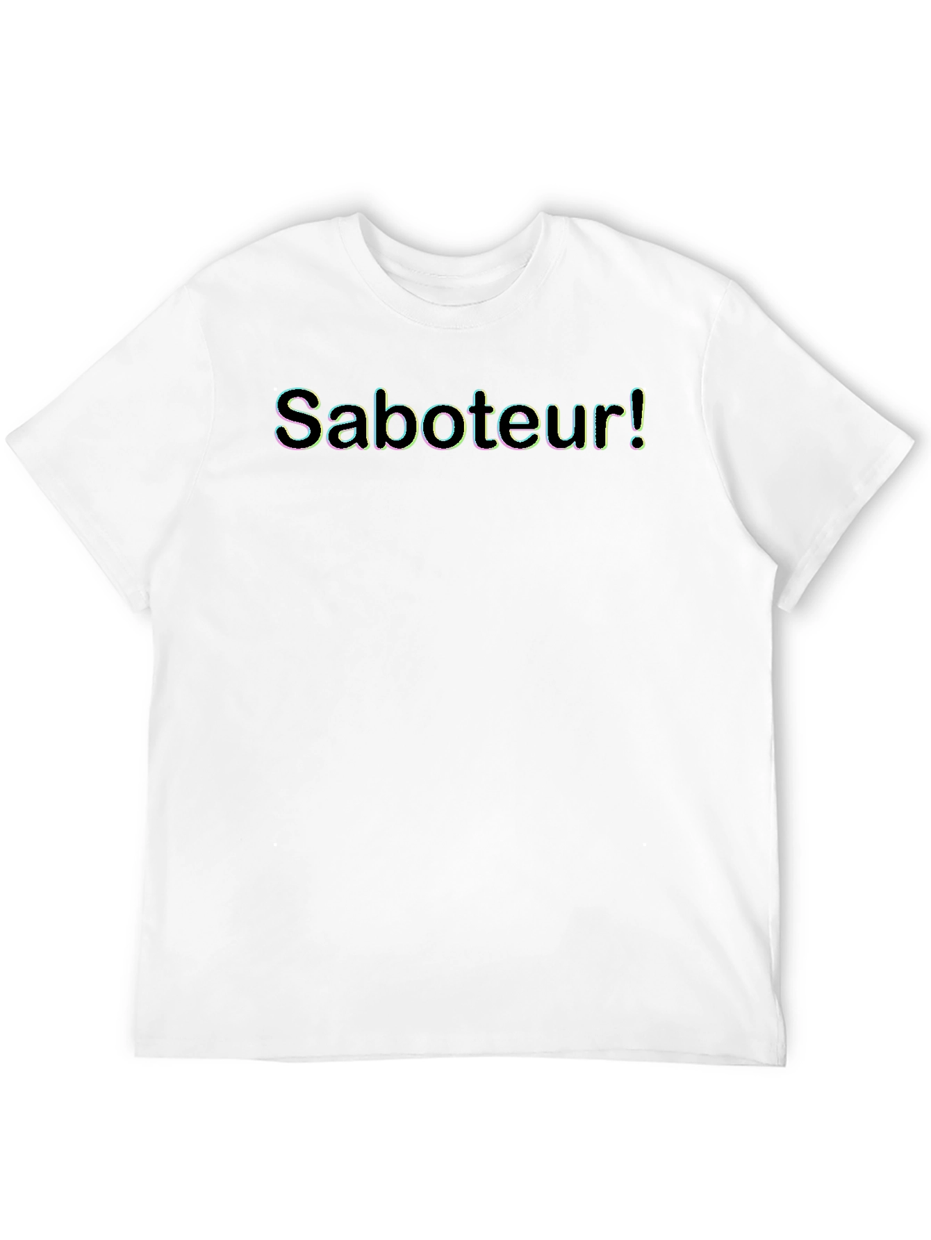 Saboteur Graphic Tee - Mens Black Crew Neck T-Shirt