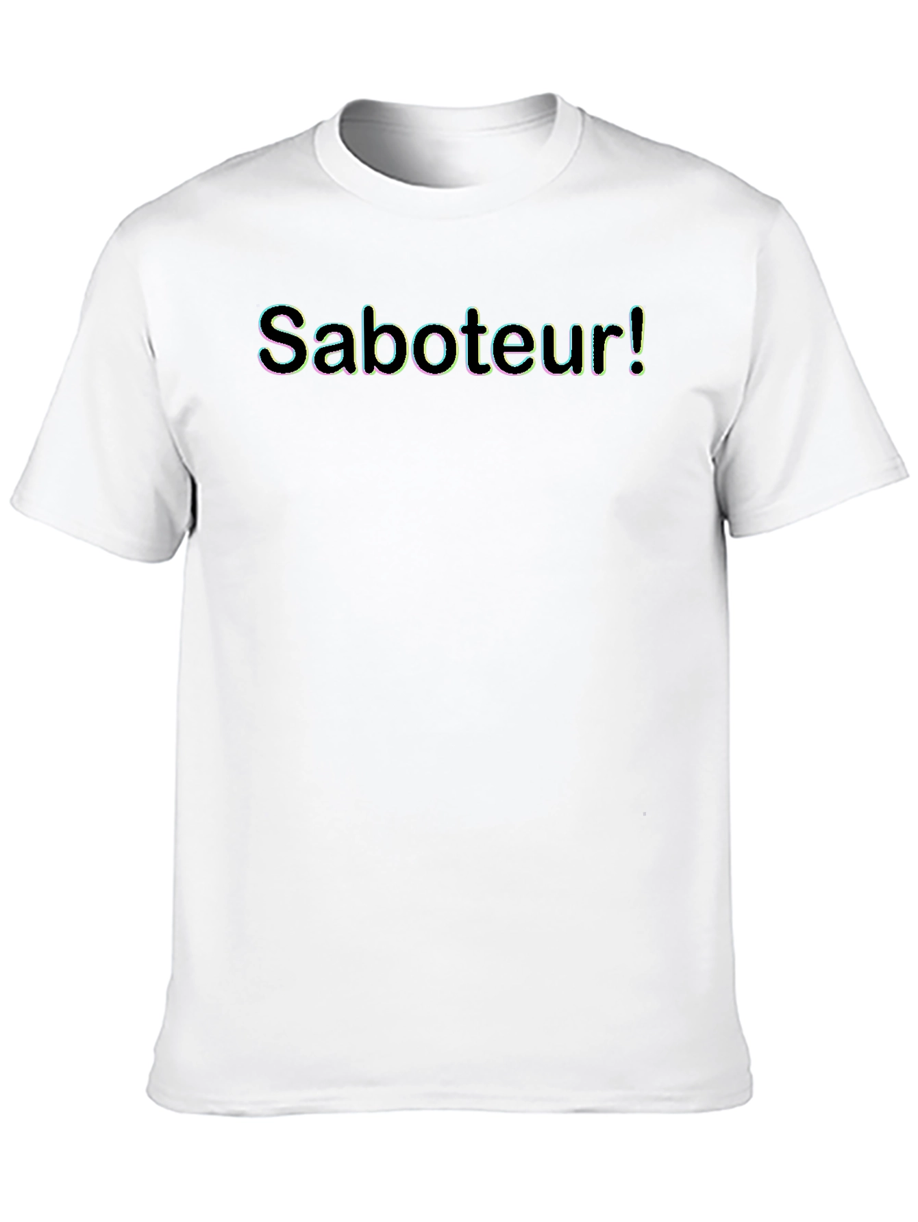 Saboteur Graphic Tee - Mens Black Crew Neck T-Shirt