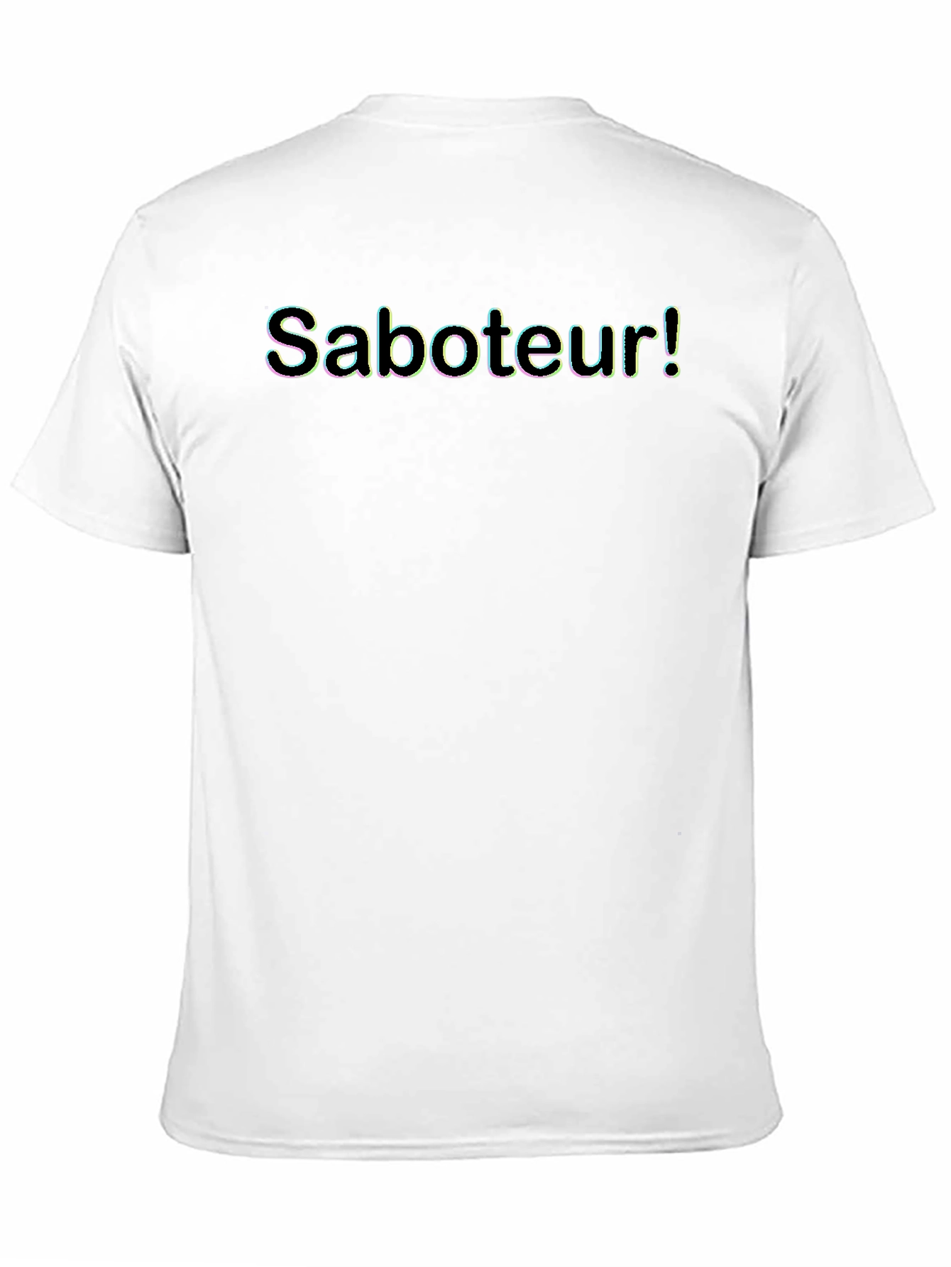 Saboteur Graphic Tee - Mens Black Crew Neck T-Shirt