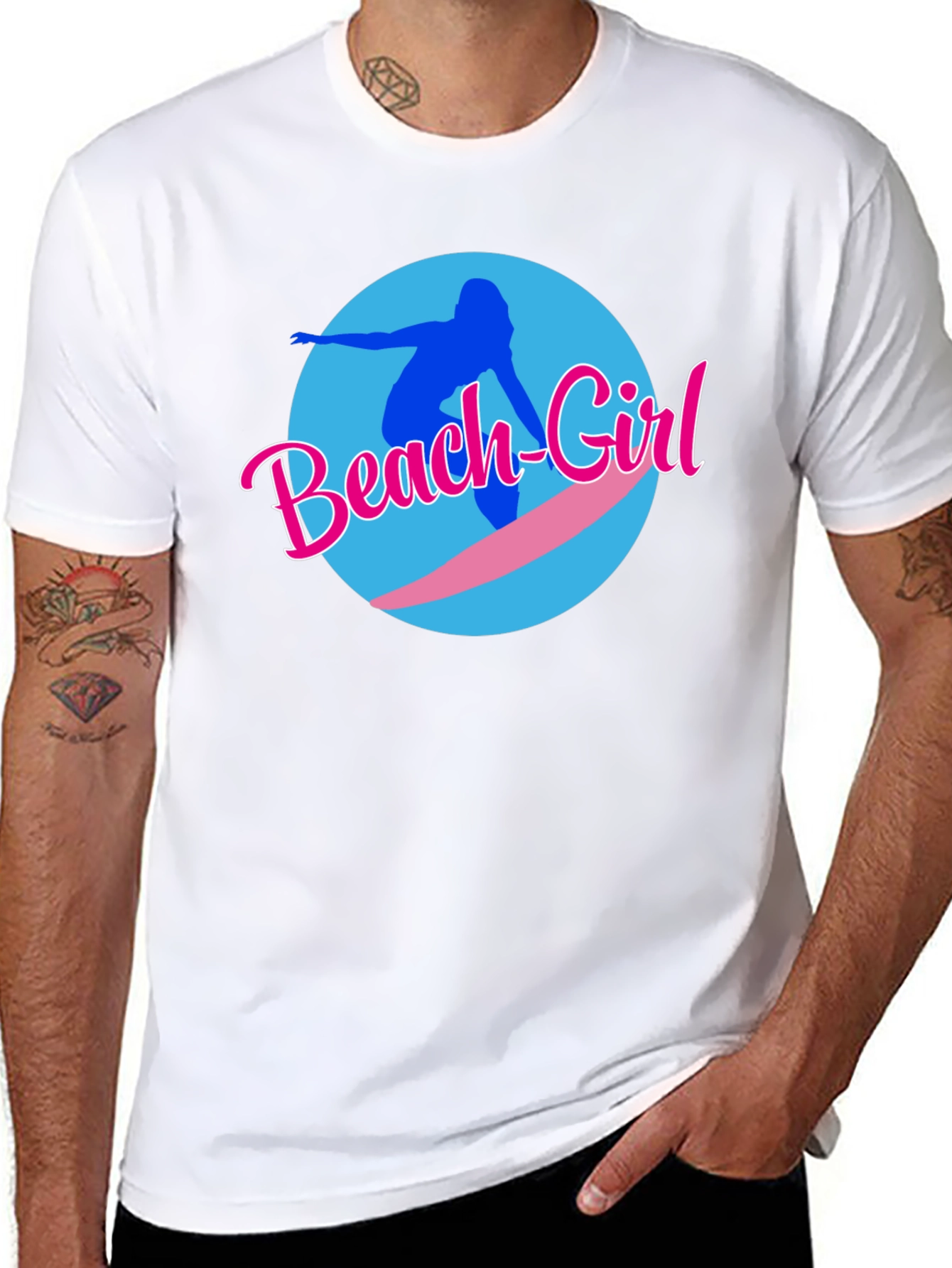 Beach Girl Surfer Graphic T-Shirt