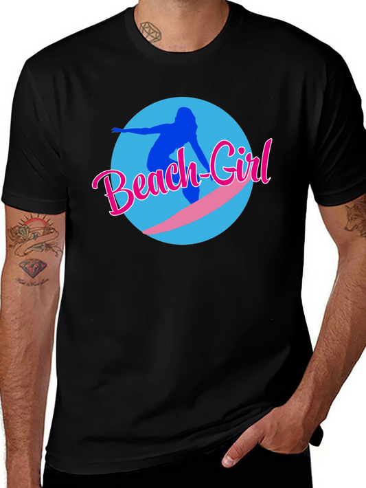 Beach Girl Surfer Graphic T-Shirt