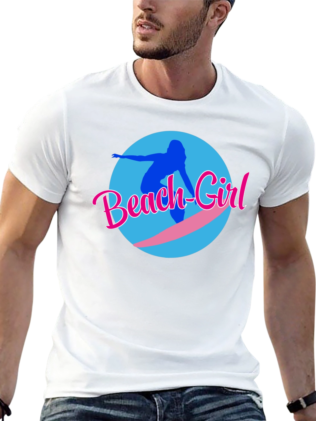Beach Girl Surfer Graphic T-Shirt