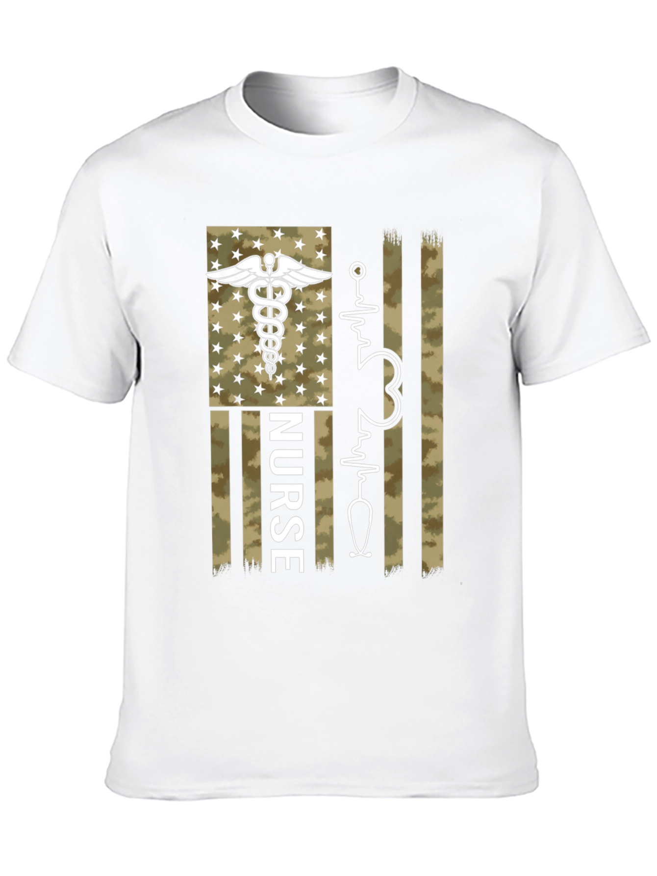 Nurse Camo Flag T-Shirt