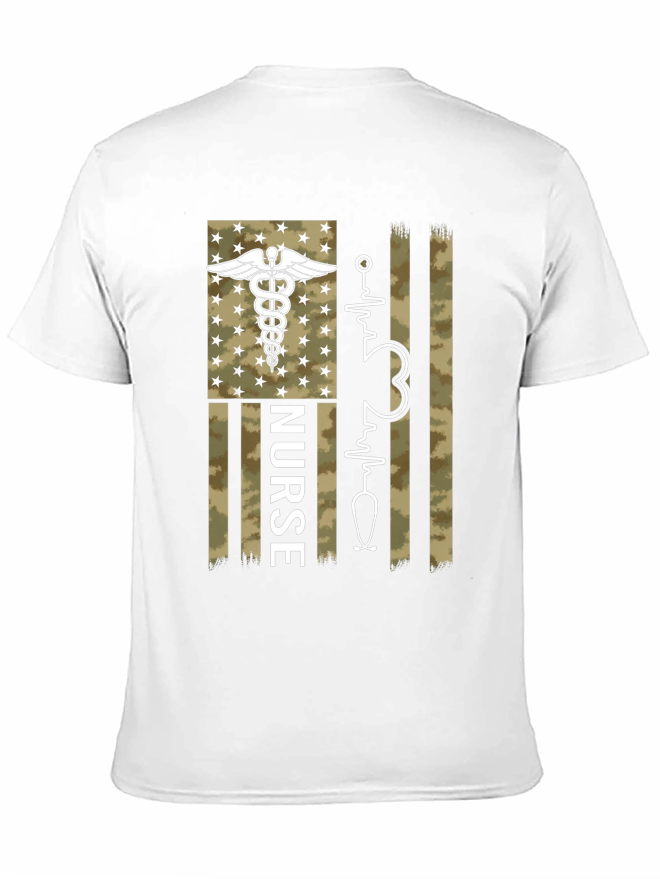Nurse Camo Flag T-Shirt