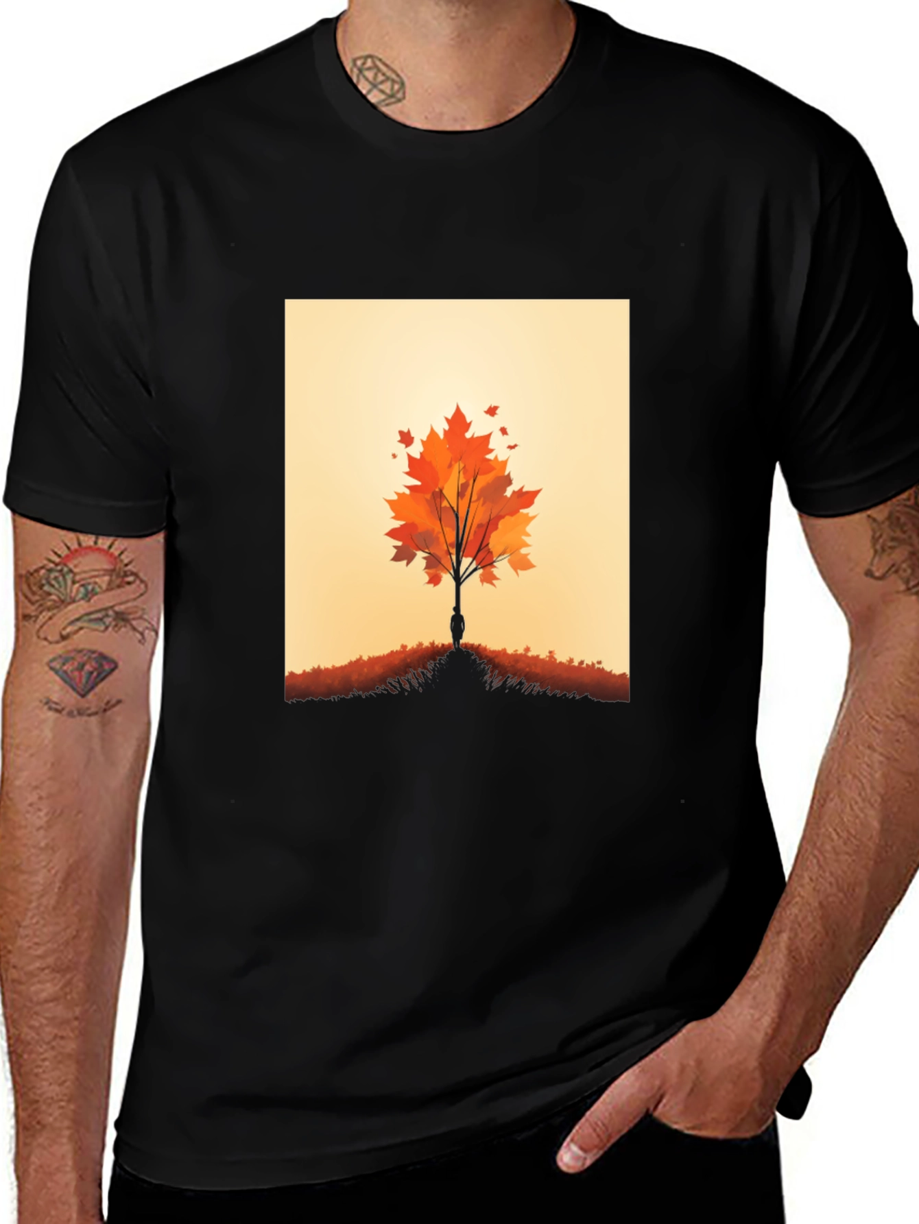 Autumn Tree Graphic Tee - Nature Inspired Design