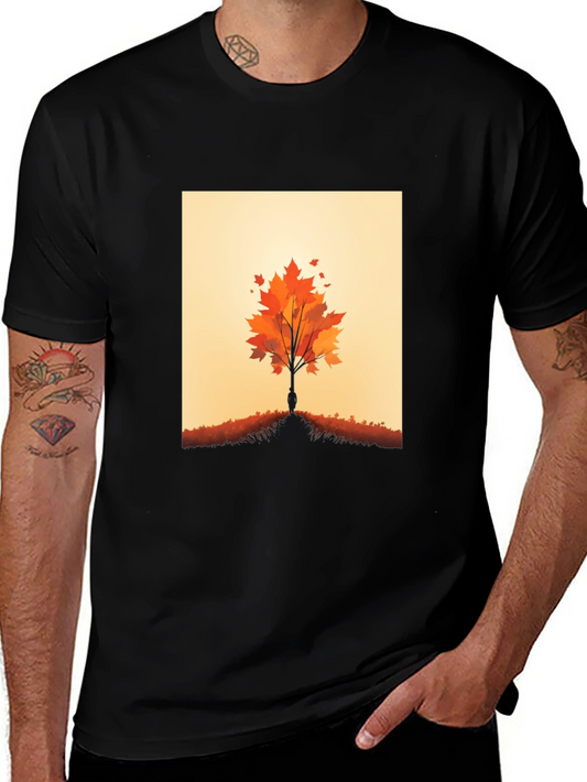 Autumn Tree Graphic Tee - Nature Inspired Design