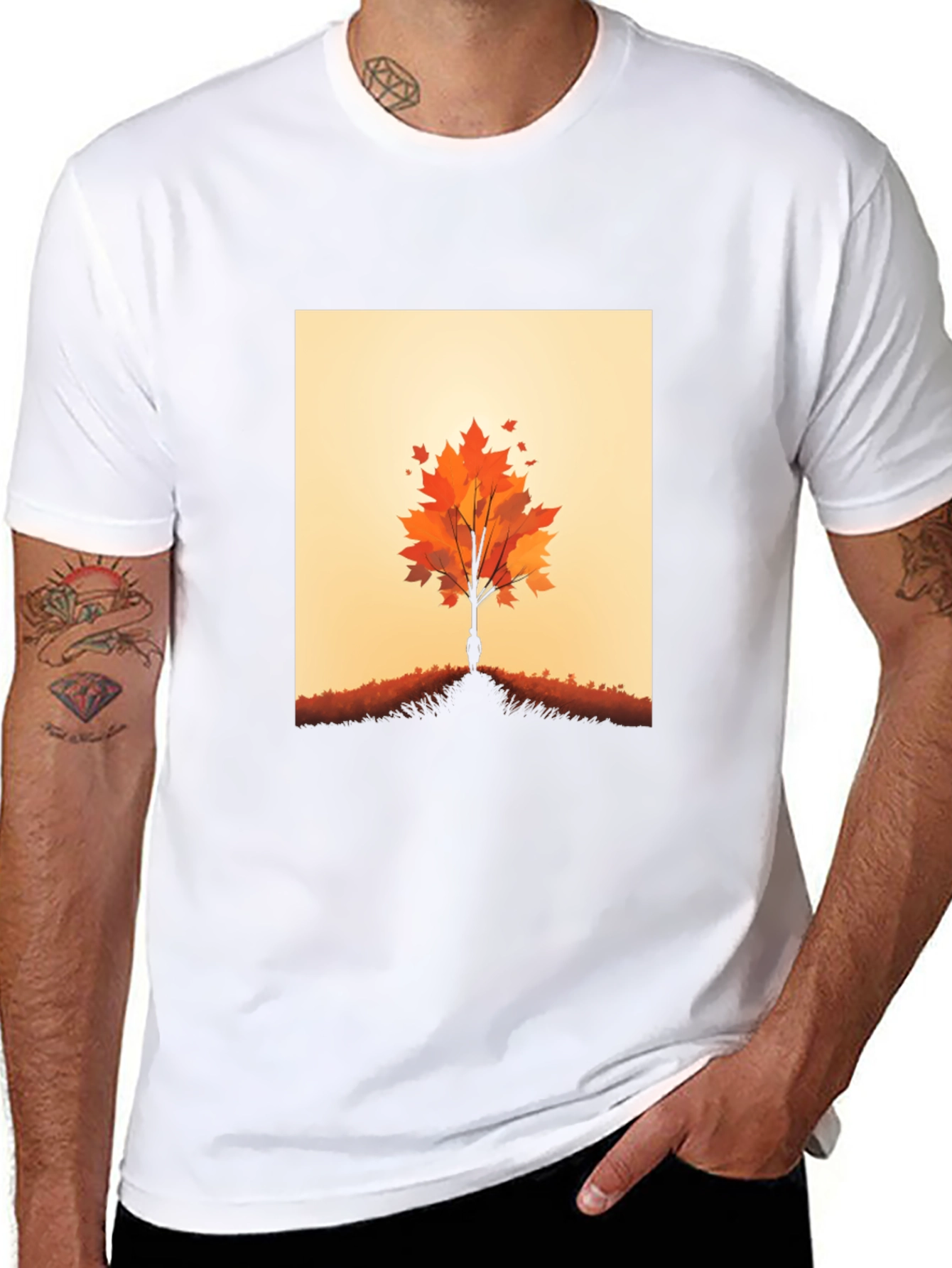 Autumn Tree Graphic Tee - Nature Inspired Design