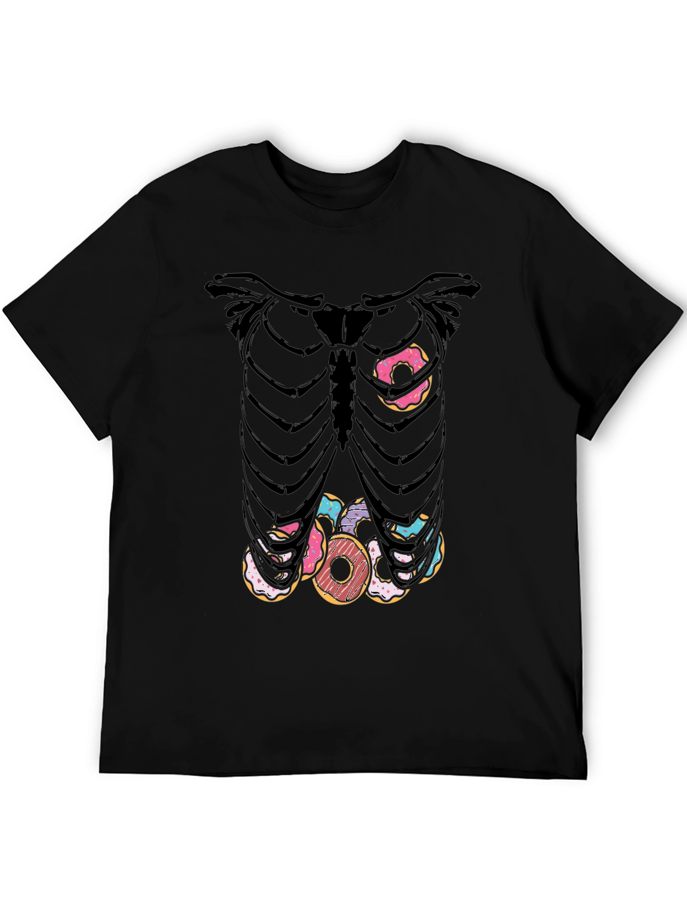 Donut Skeleton T-Shirt - Funny Halloween Tee