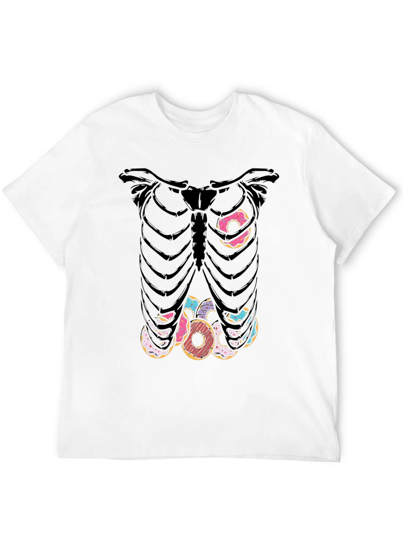 Donut Skeleton T-Shirt - Funny Halloween Tee