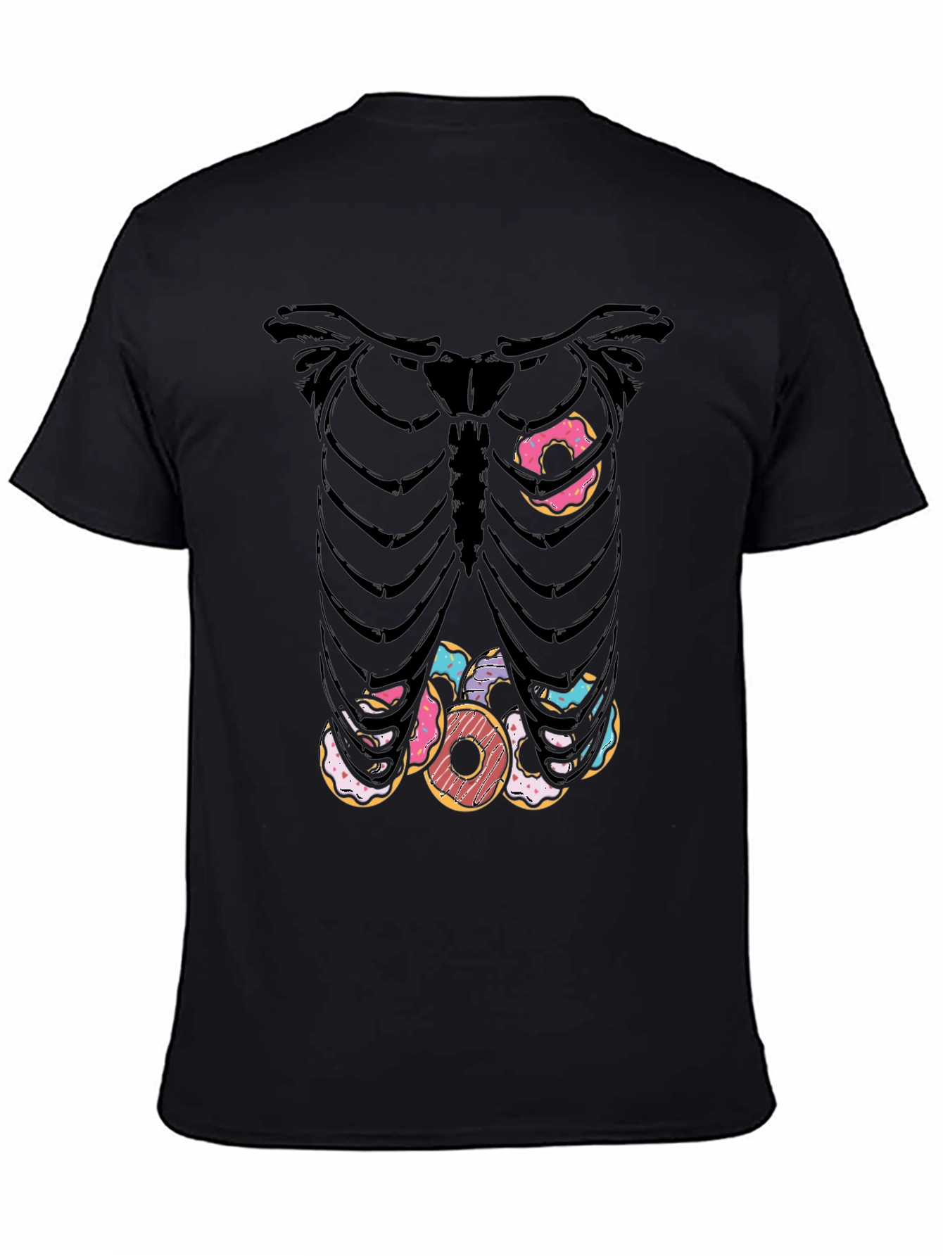 Donut Skeleton T-Shirt - Funny Halloween Tee