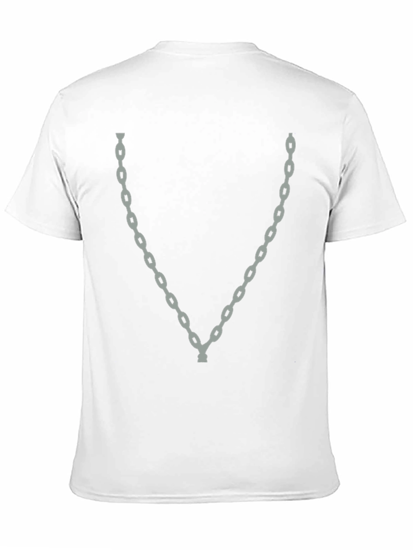 Mens Chain Graphic Tee - Stylish Crew Neck T-Shirt