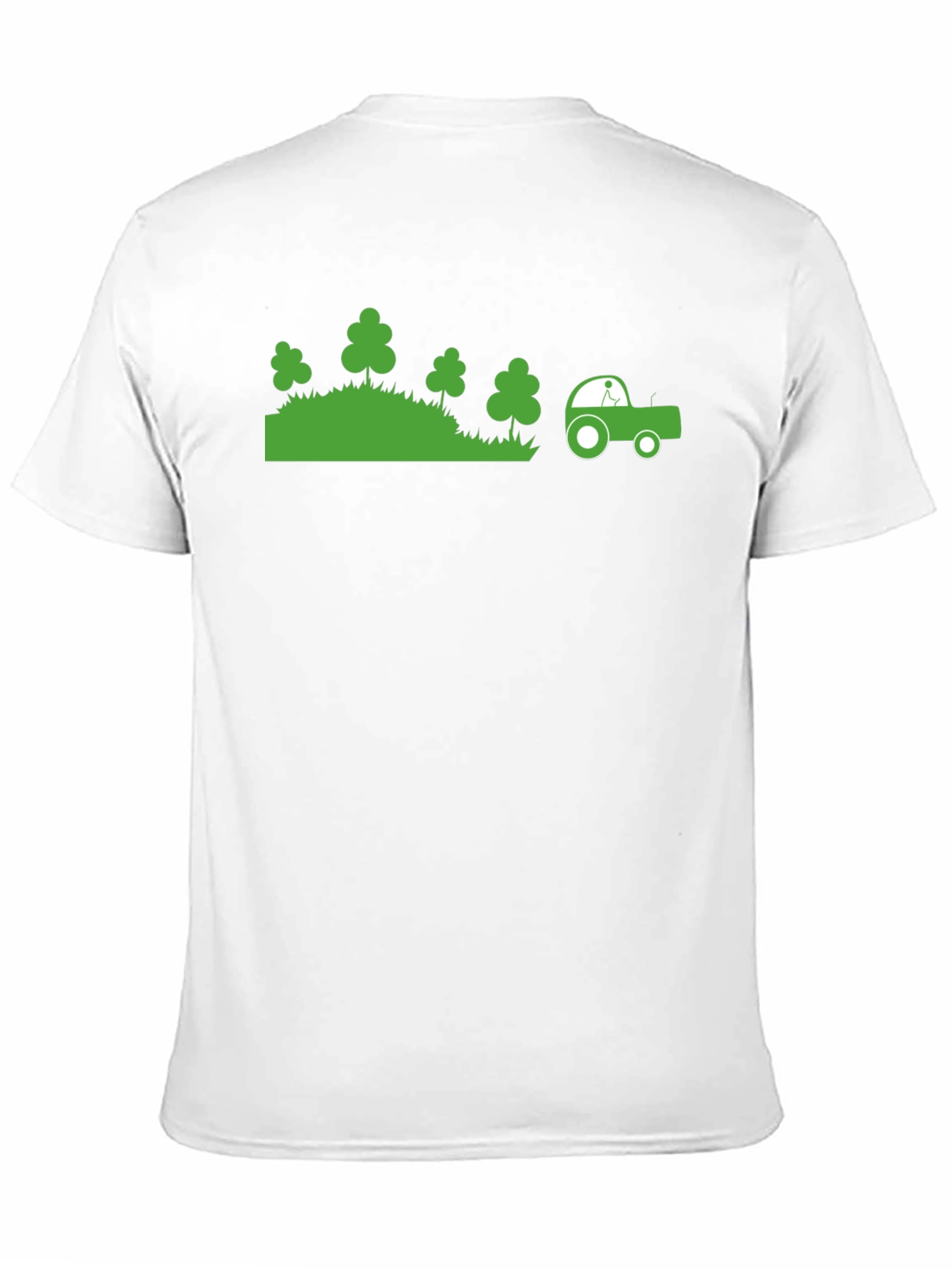 Green Tractor Graphic Black T-Shirt